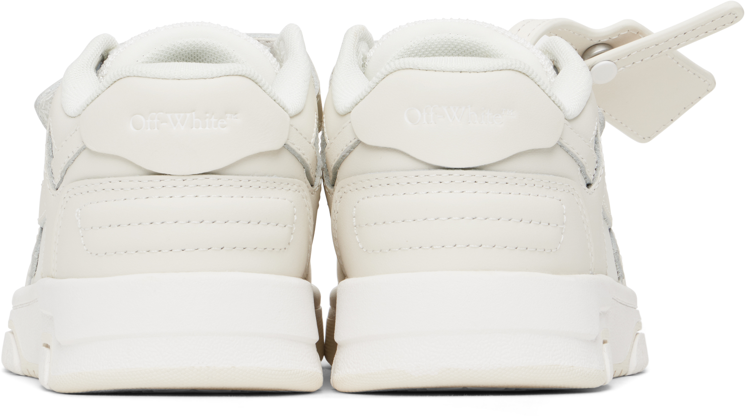 Off-white Kids Beige & White Out Of Office Straps Sneakers In Beige - White