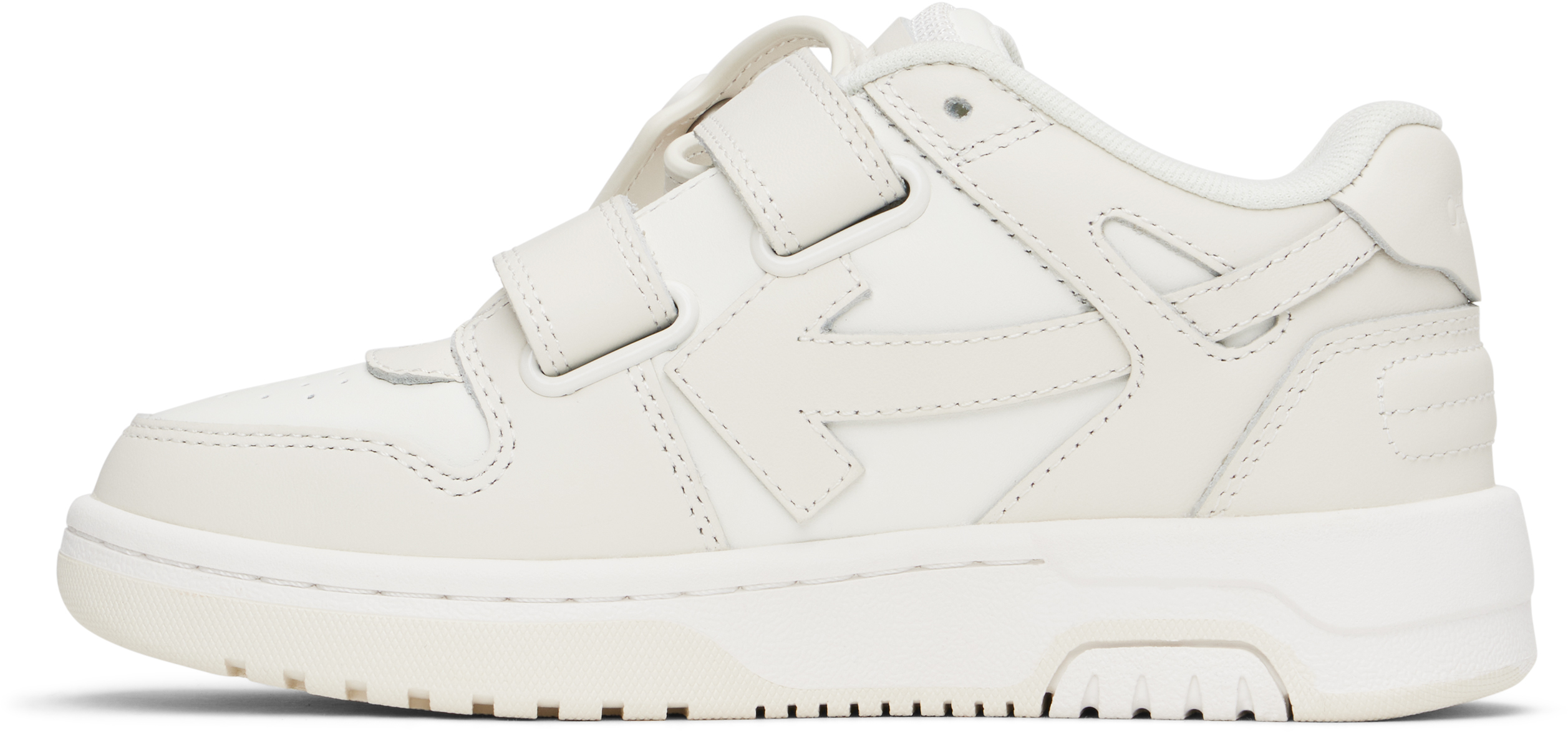 Off-white Kids Beige & White Out Of Office Straps Sneakers In Beige - White