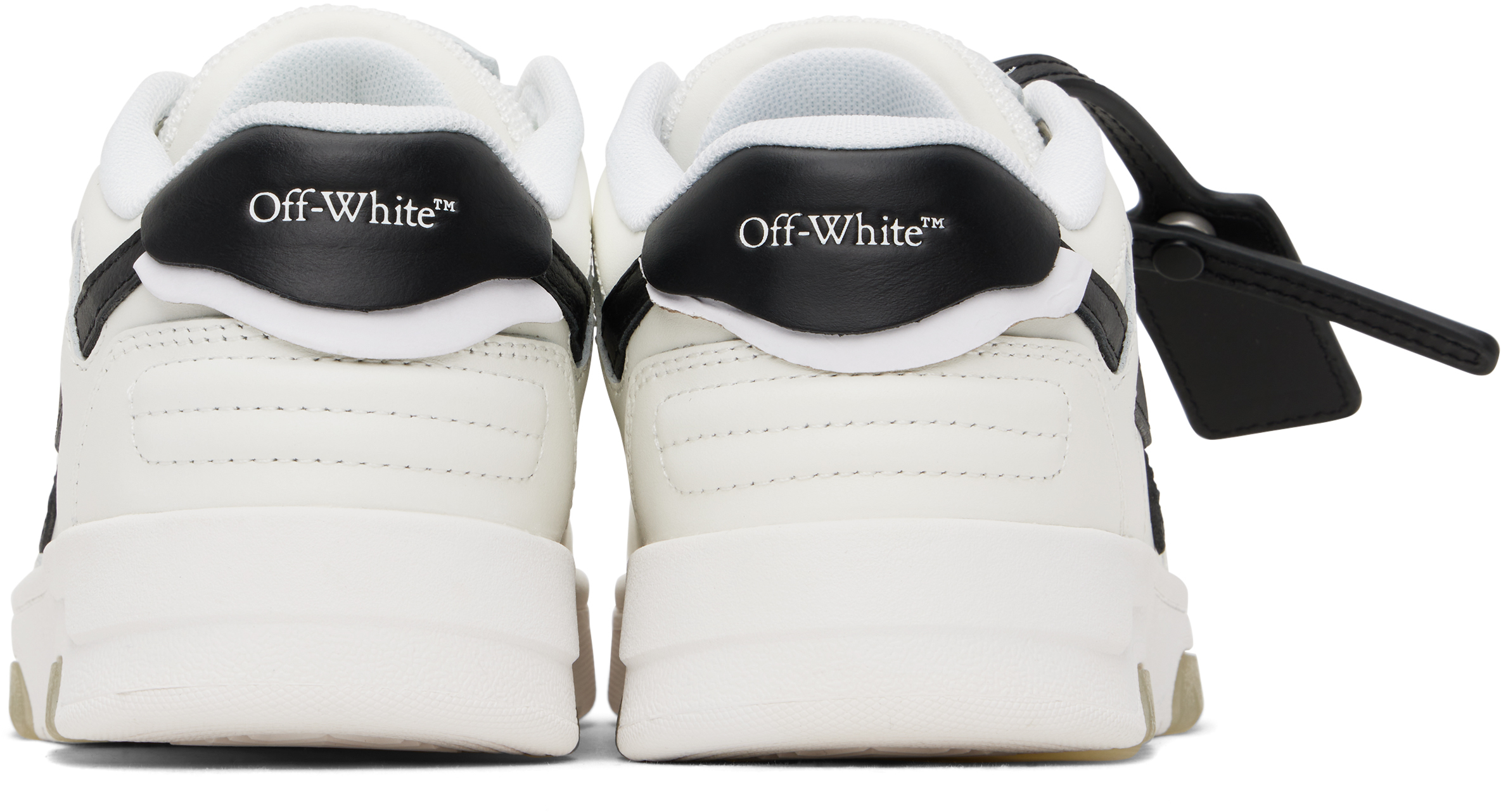Off-white Kids White & Black Out Of Office Straps Sneakers In White - Black
