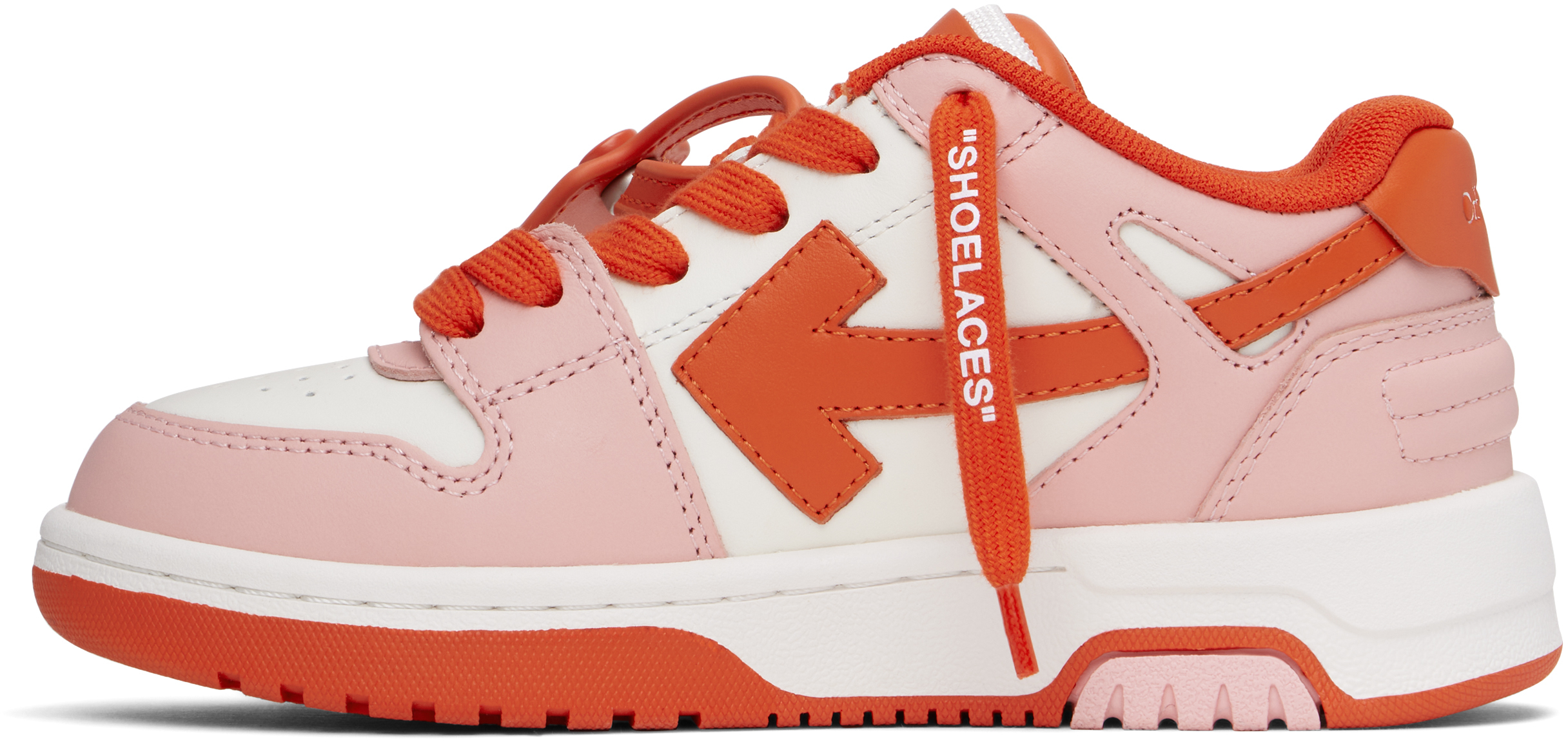 Off-white Kids Pink & Red Out Of Office Sneakers In Pink - Red