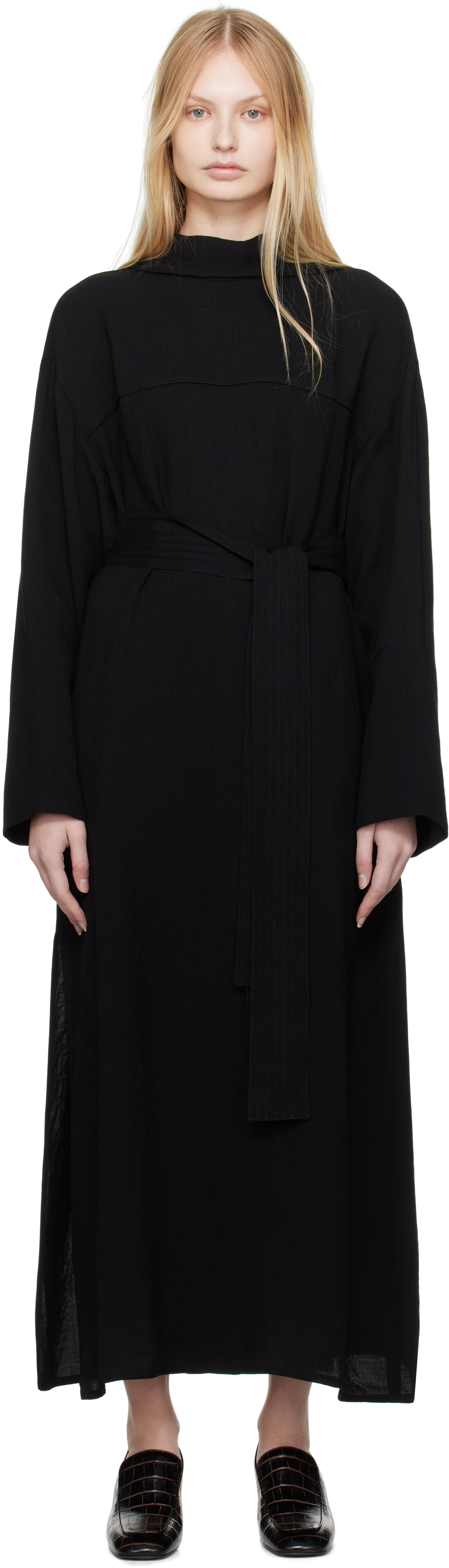 Black Reva Midi Dress