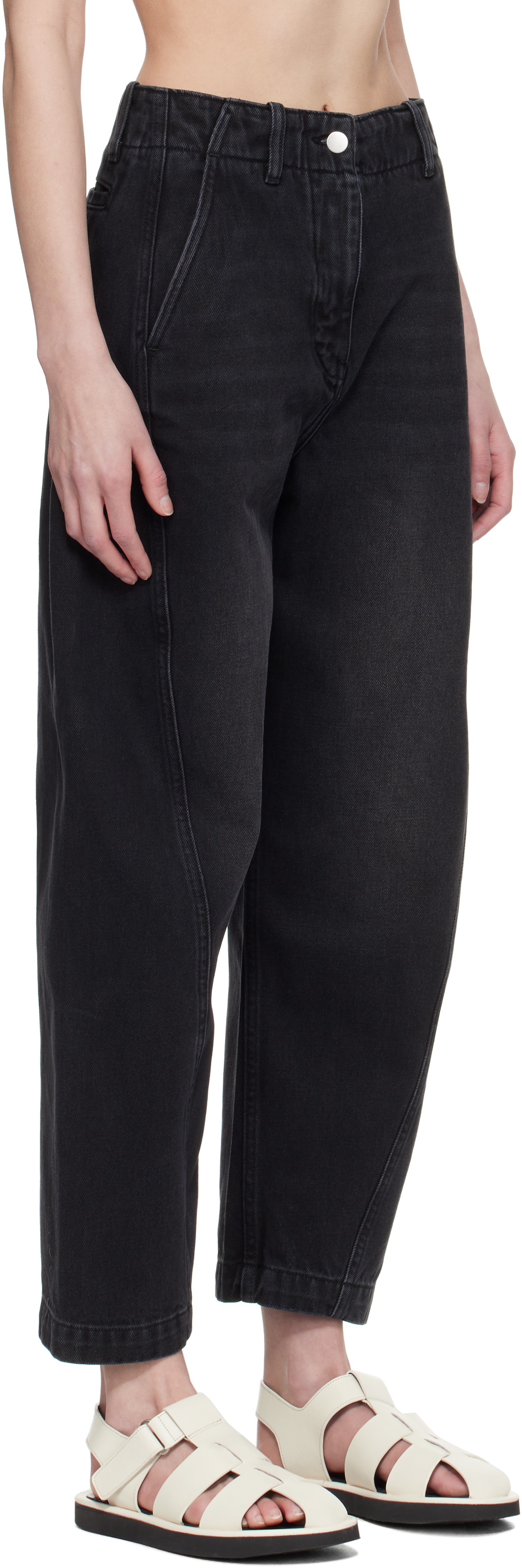 Studio Nicholson Black Akerman Jeans In Washed Black
