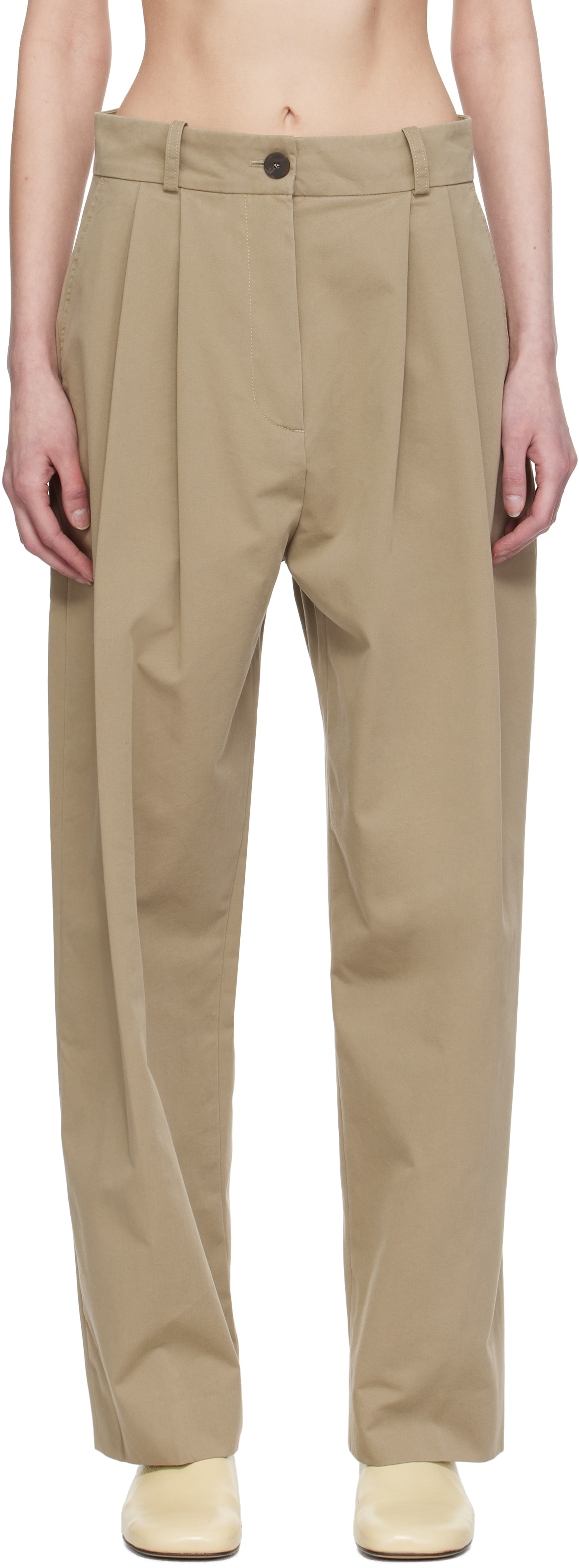 Beige Acuna Trousers