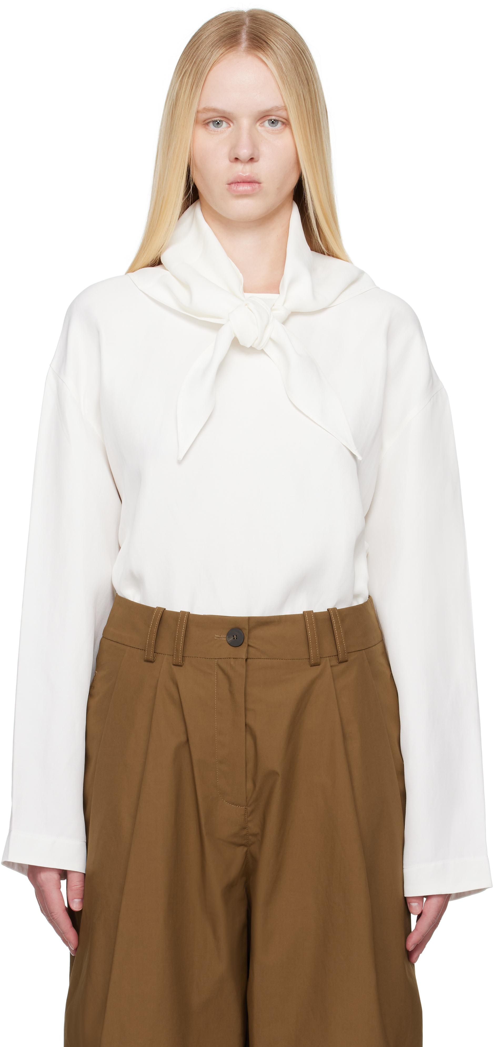 Navy Bute Linen Blouse
