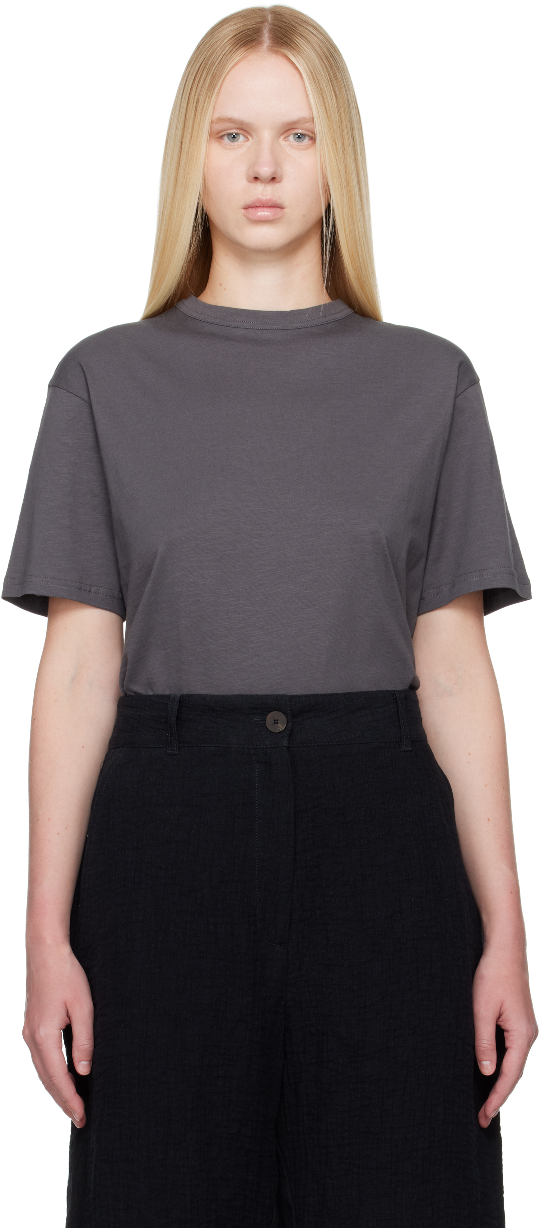 Gray Rond T-shirt by Studio Nicholson on Sale