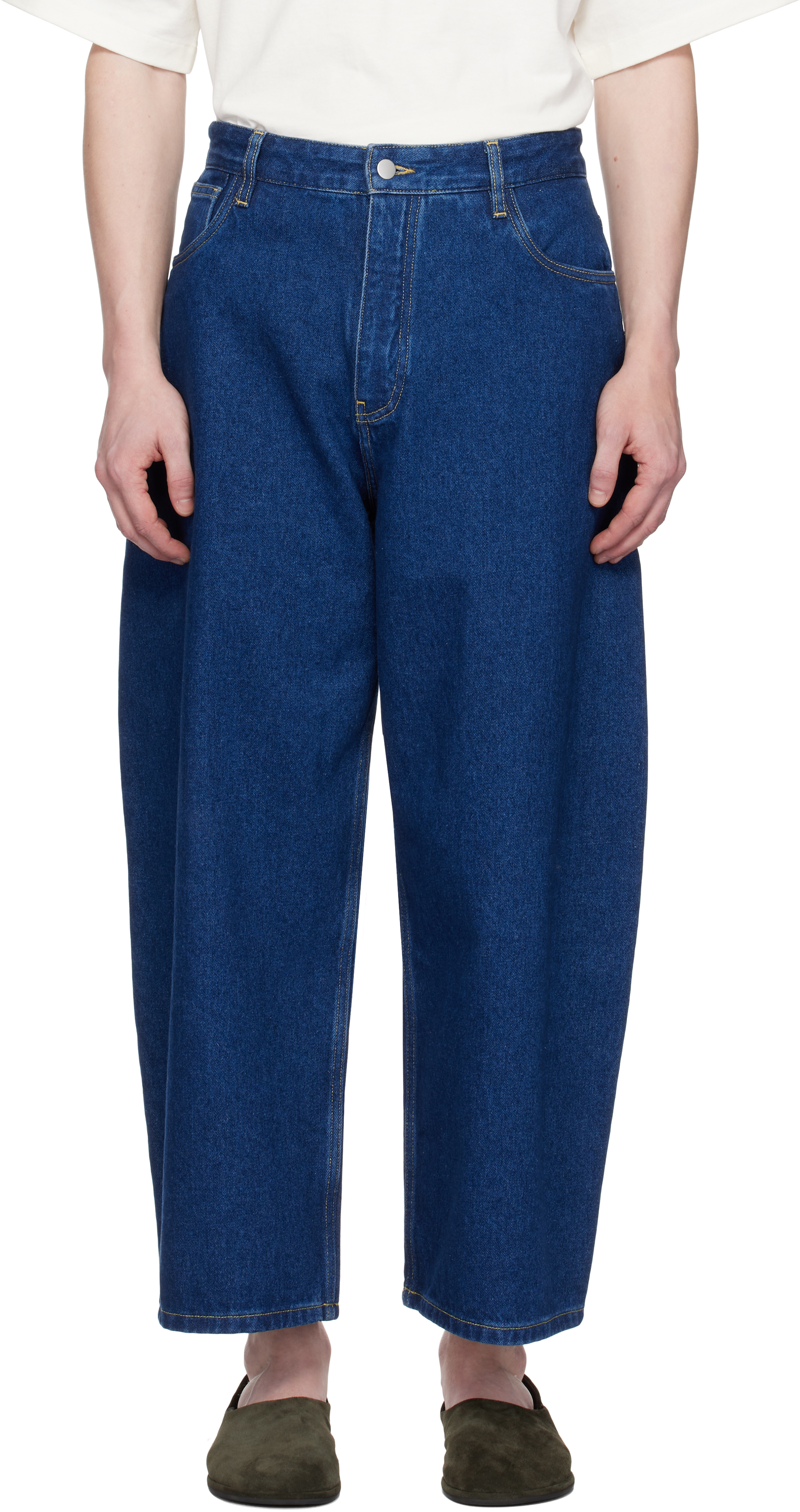 新品 / STUDIO NICHOLSON PAOLO Blue Paolo Jeans by Studio Nicholson on Sale
