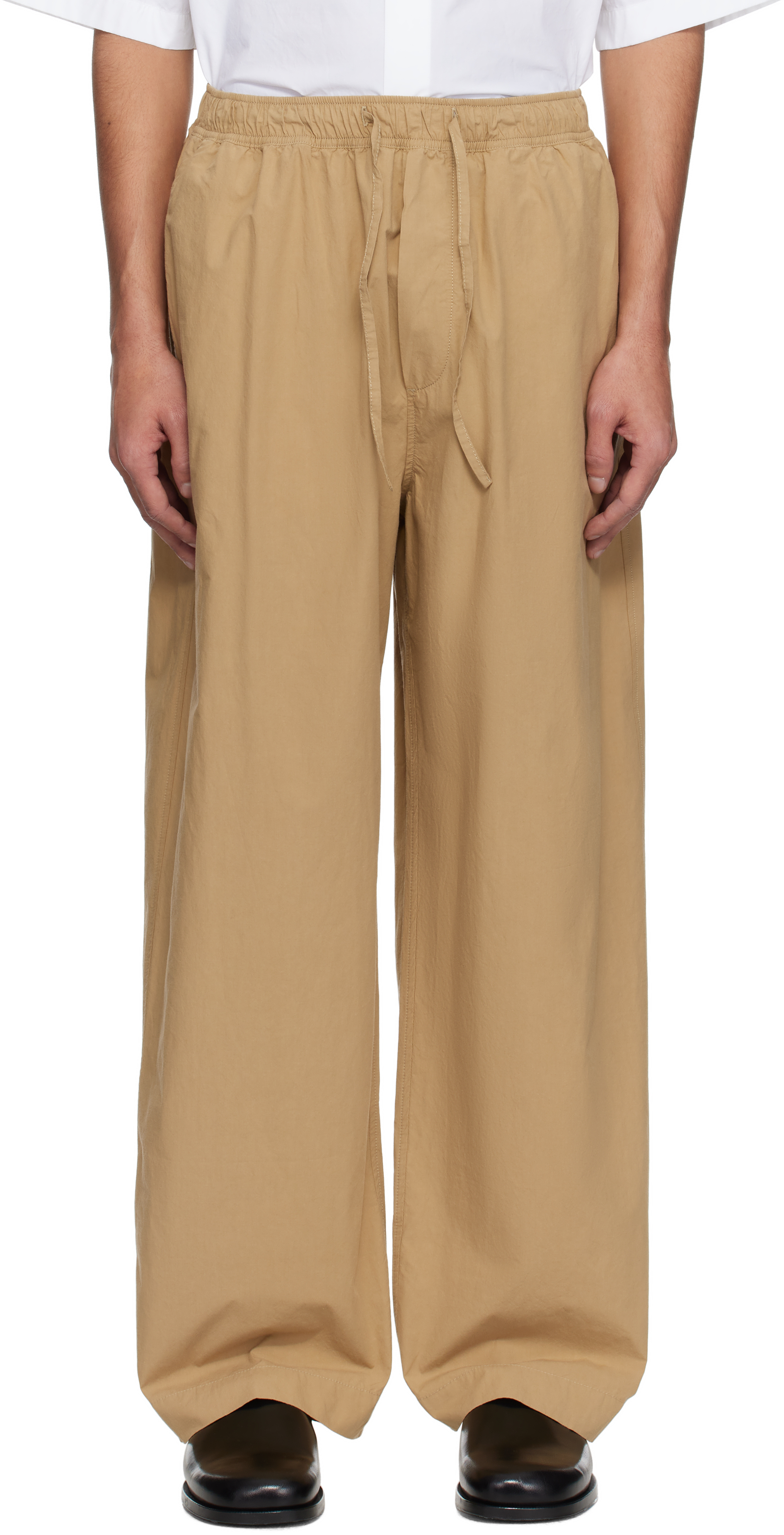 STUDIO NICHOLSON VOLUME PANT TAN サイズ0 Dordoni Volume Pant in Tan | Tailored Trouser | Studio Nicholson