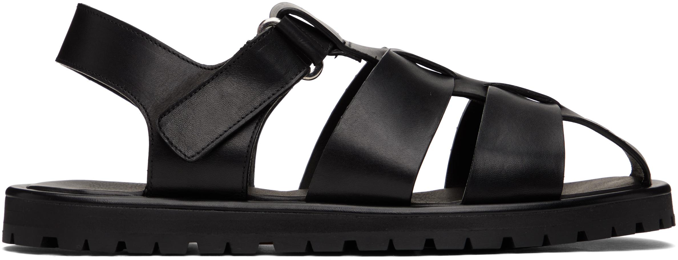 【関税込み】Studio Nicholson ブラック Sandom サンダル Studio Nicholson: Black Sandom Sandals | SSENSE 대한민국