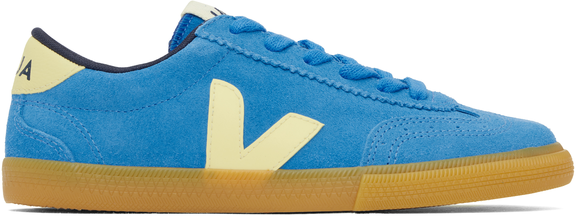【関税込み】VEJA ブルー＆イエロー Volley スエード スニーカー VEJA: Blue & Yellow Volley Suede Sneakers | SSENSE