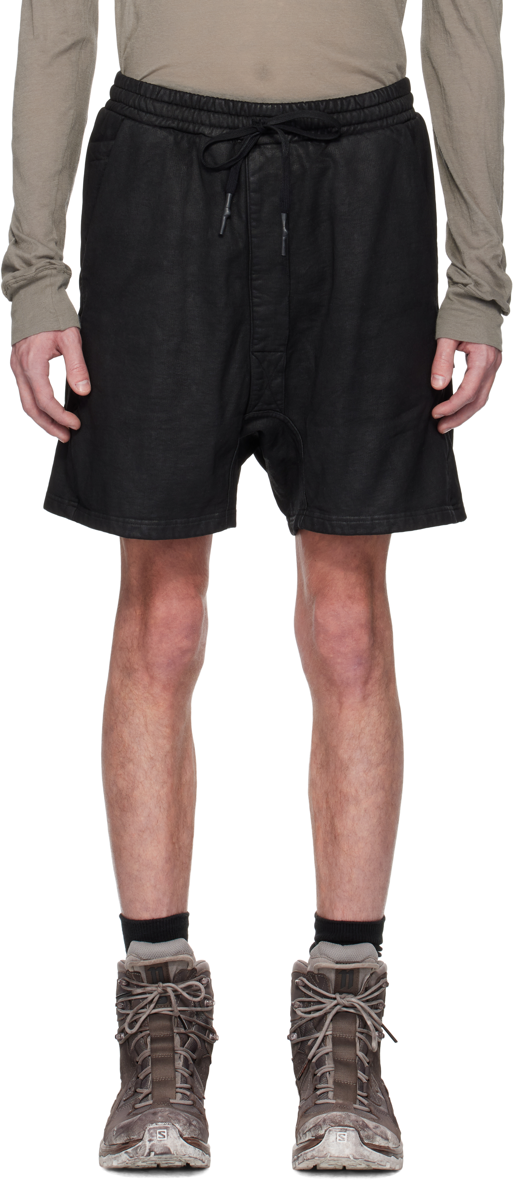 Black Coated Object Shorts