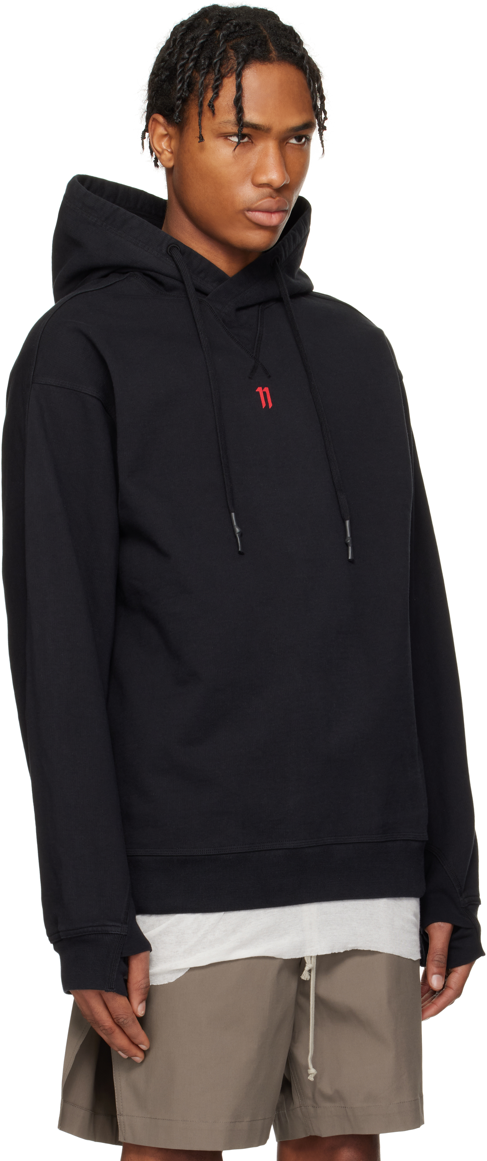 Shop 11 By Boris Bidjan Saberi Black H2 Hoodie