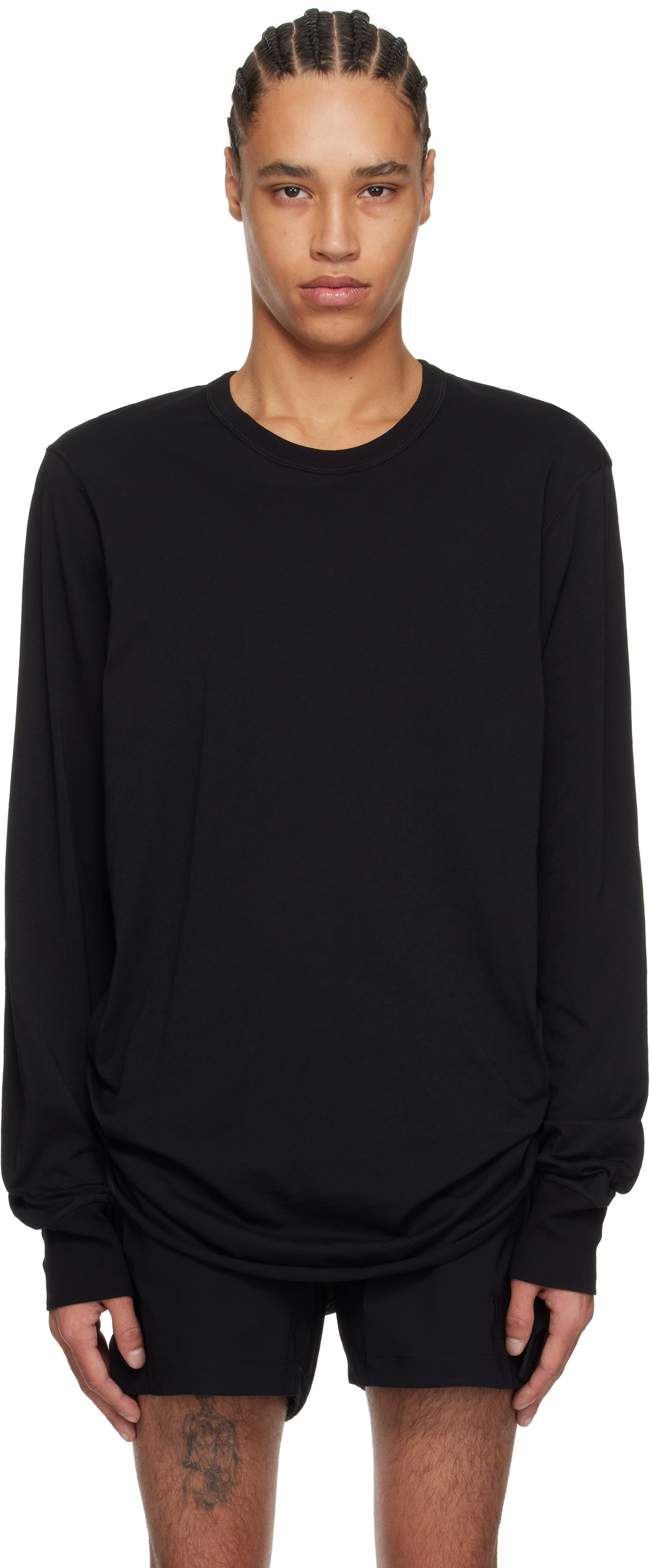 Tシャツ・カットソー BORIS BIDJAN SABERI Men T Shirts GTSONEPIECEF035BLACK Black hide-m | BORIS BIDJAN SABERI T-shirt TS2.1, black cotton