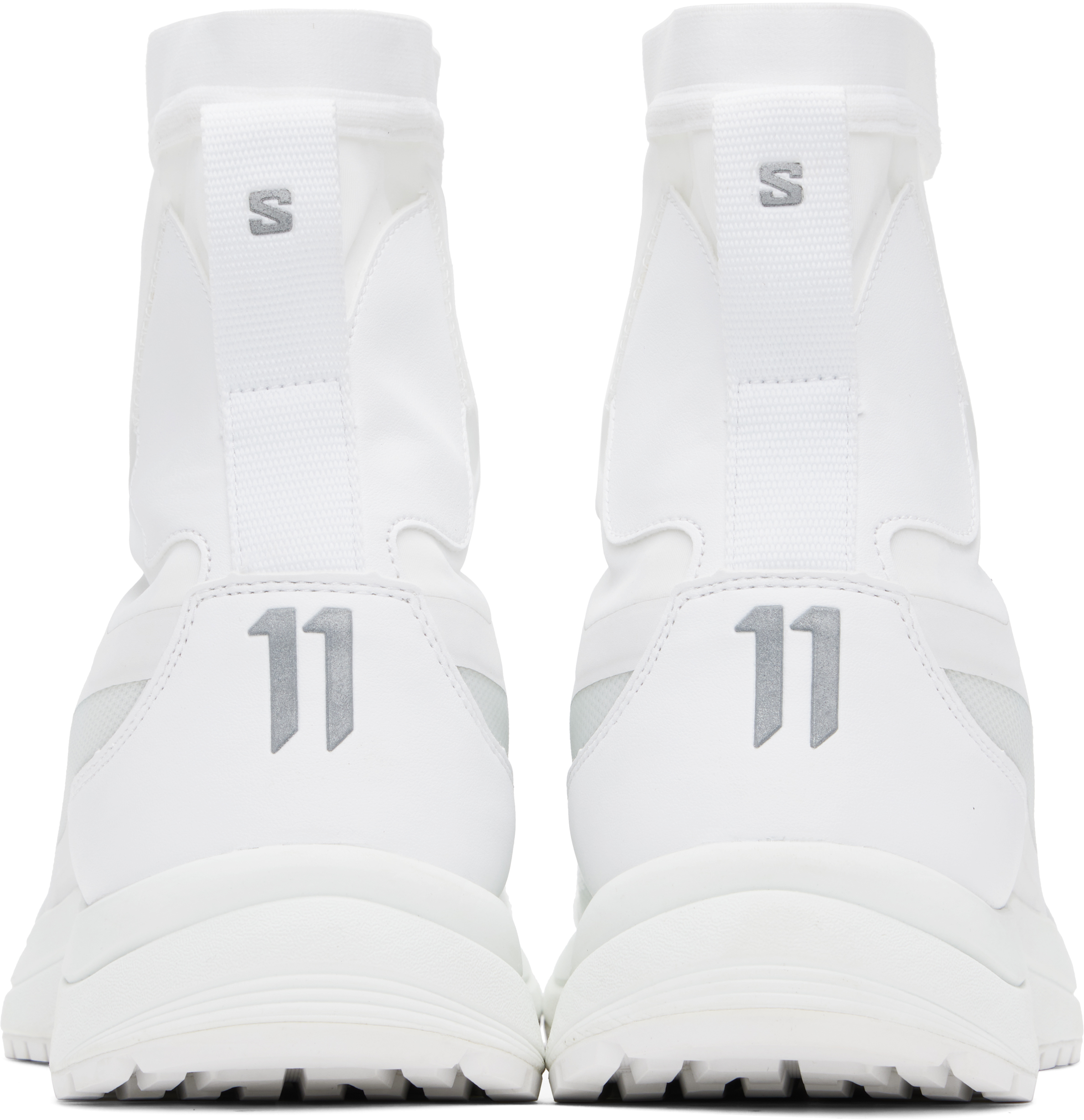 11 BY BORIS BIDJAN SABERI WHITE SALOMON EDITION BAMBA 2 HIGH V2 SNEAKERS