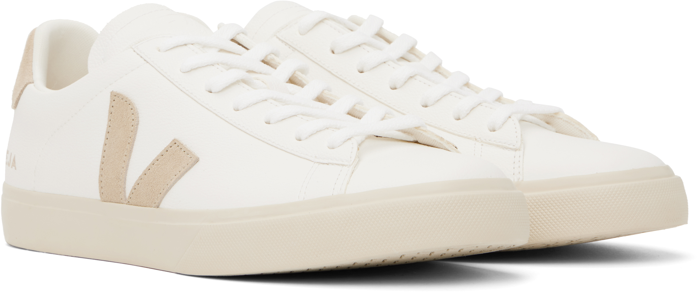 Veja Low Top Leather Sneakers In White