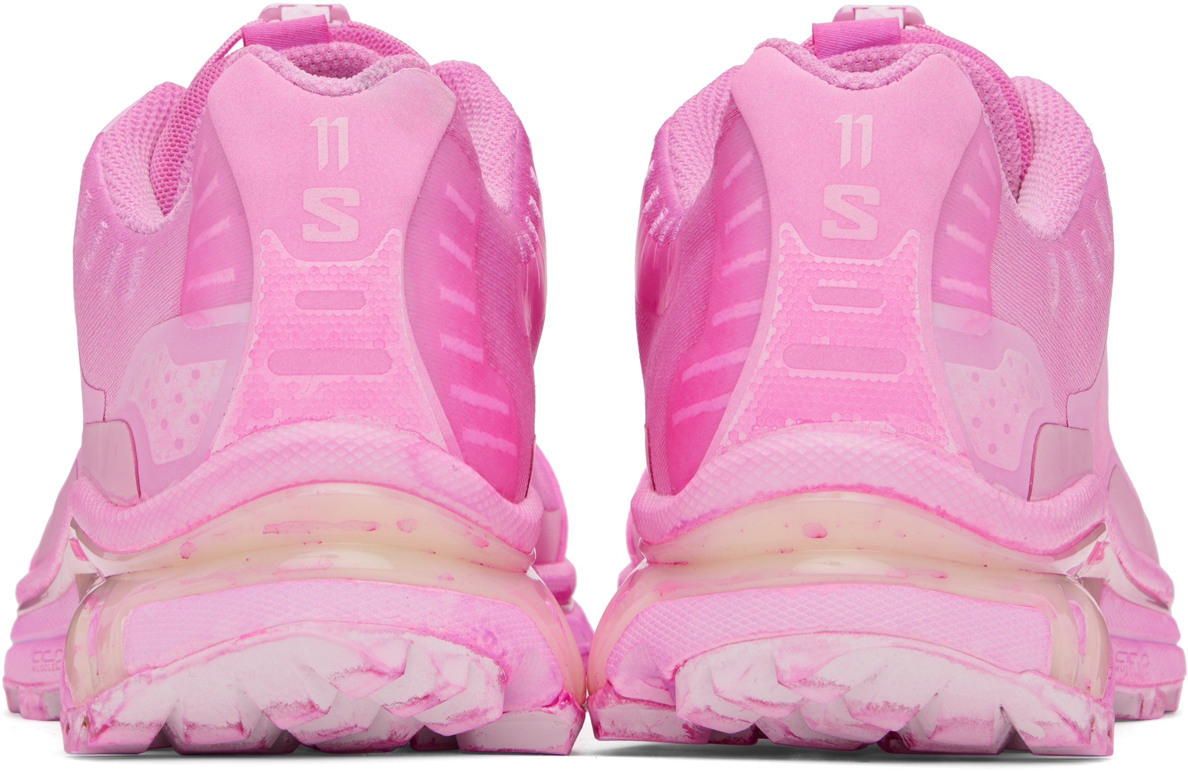 11 BY BORIS BIDJAN SABERI PINK SALOMON EDITION BAMBA 5 SNEAKERS