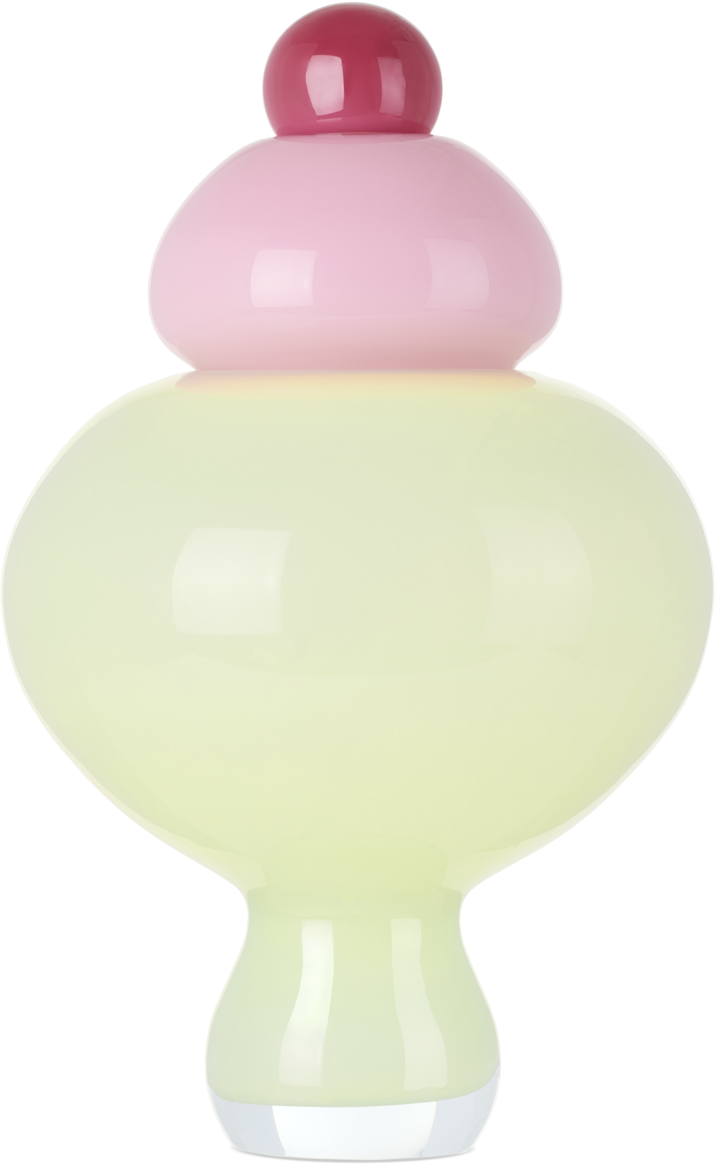 Helle Mardahl Beige & Pink 'the Mega' Jar In Cherry Jam & Popcorn