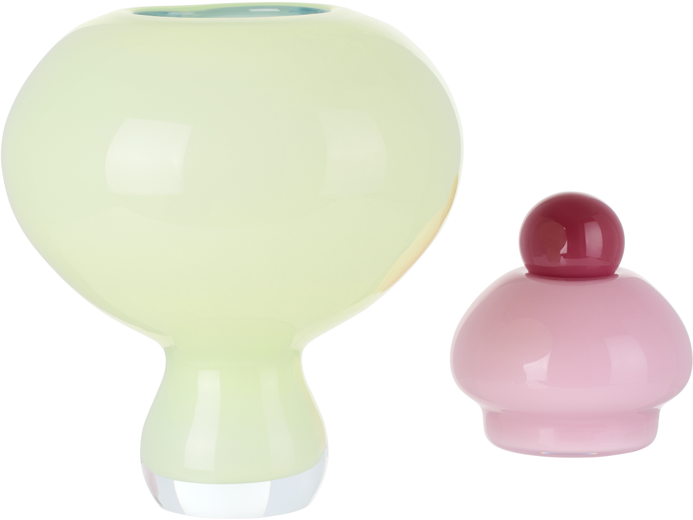 Helle Mardahl Beige & Pink 'the Mega' Jar In Cherry Jam & Popcorn