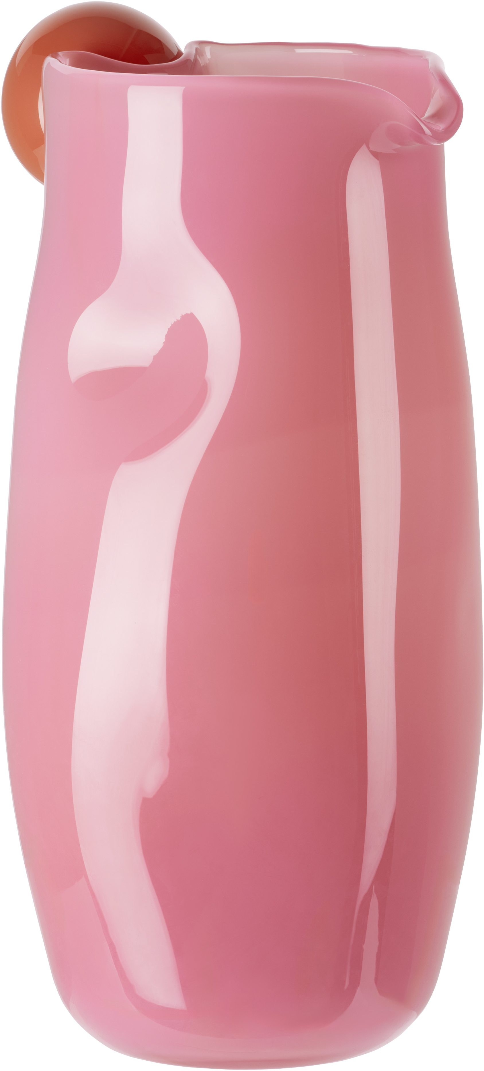 Helle Mardahl Pink & Red 'the Jug With A Twist' Jug In Red Cherry & Pink