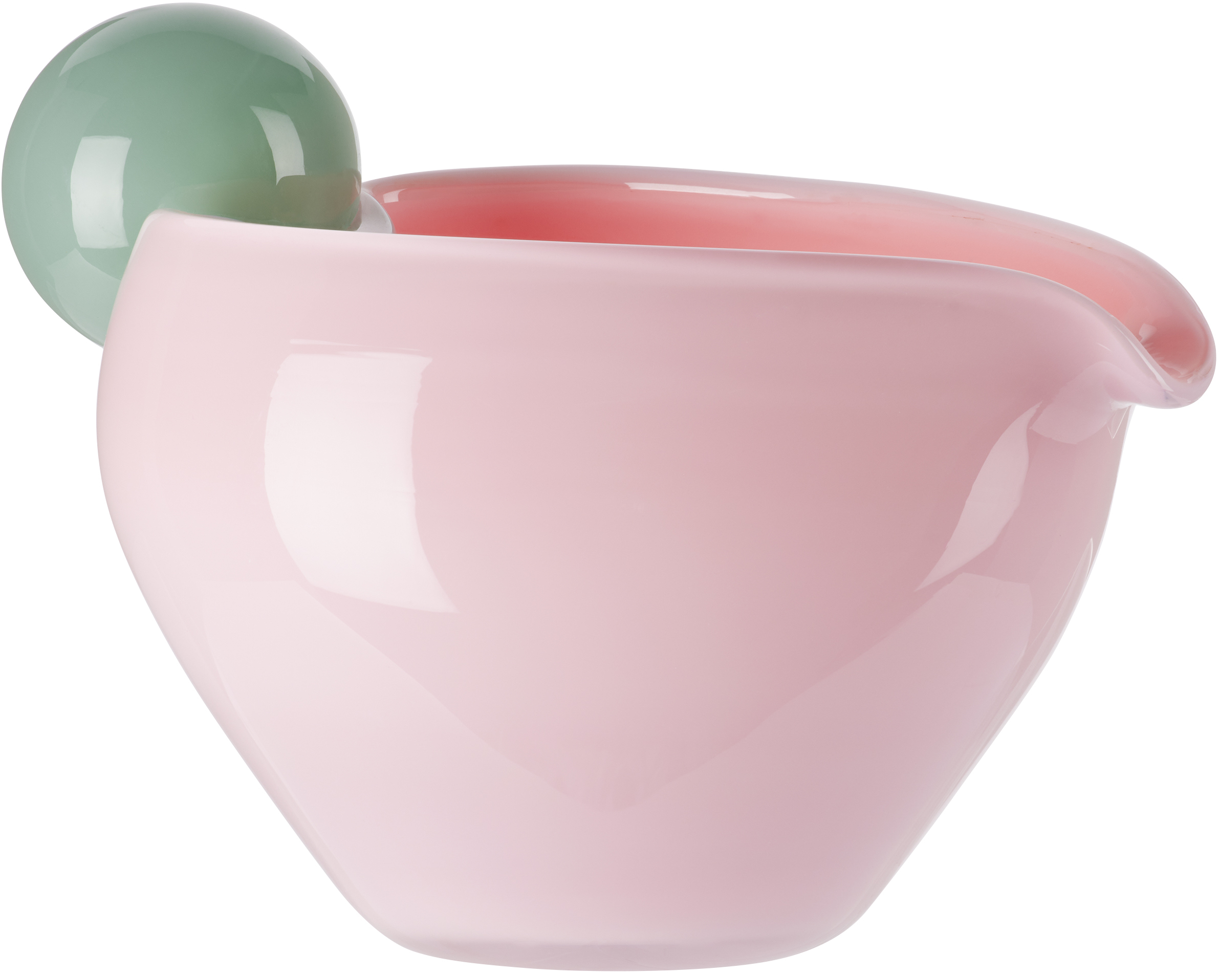 Helle Mardahl Pink & Green 'the Jug Mini' Creamer In Mint & Milky Rose