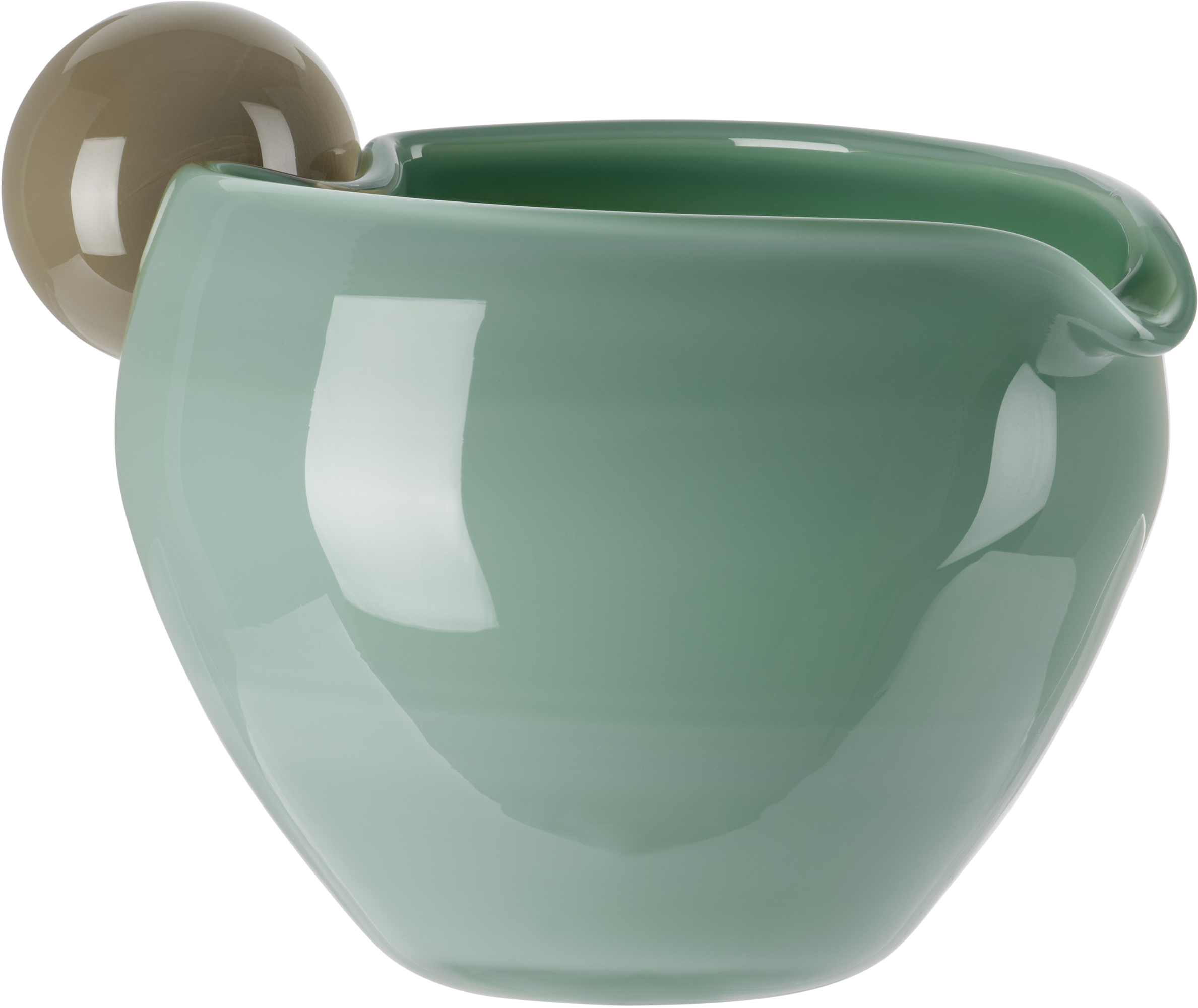 Helle Mardahl Green & Brown 'the Jug Mini' Creamer In Chocolate & Mint