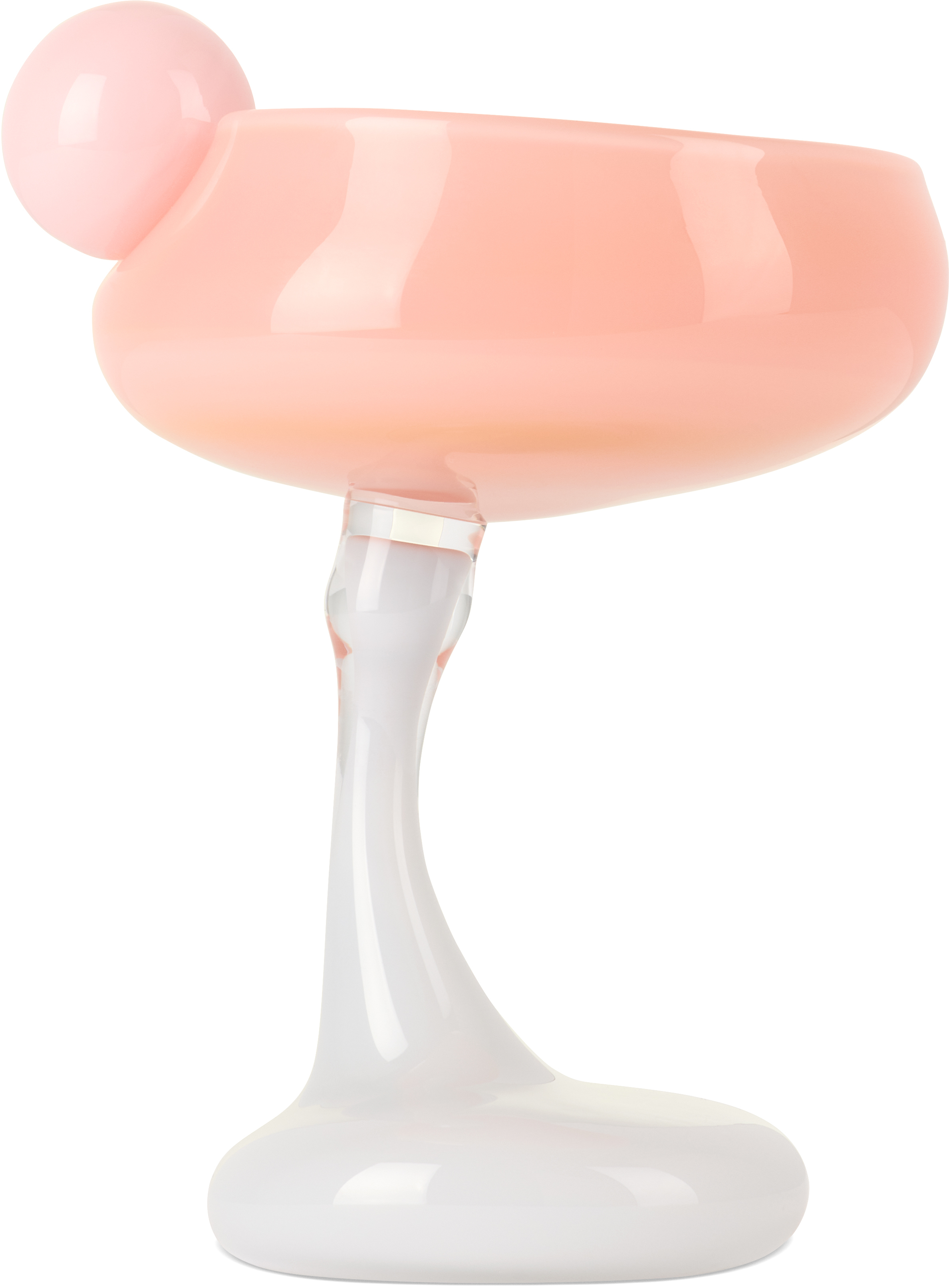 Helle Mardahl Pink & Purple 'the Signature Glass With A Twist' Cocktail Glass In Milky Rose