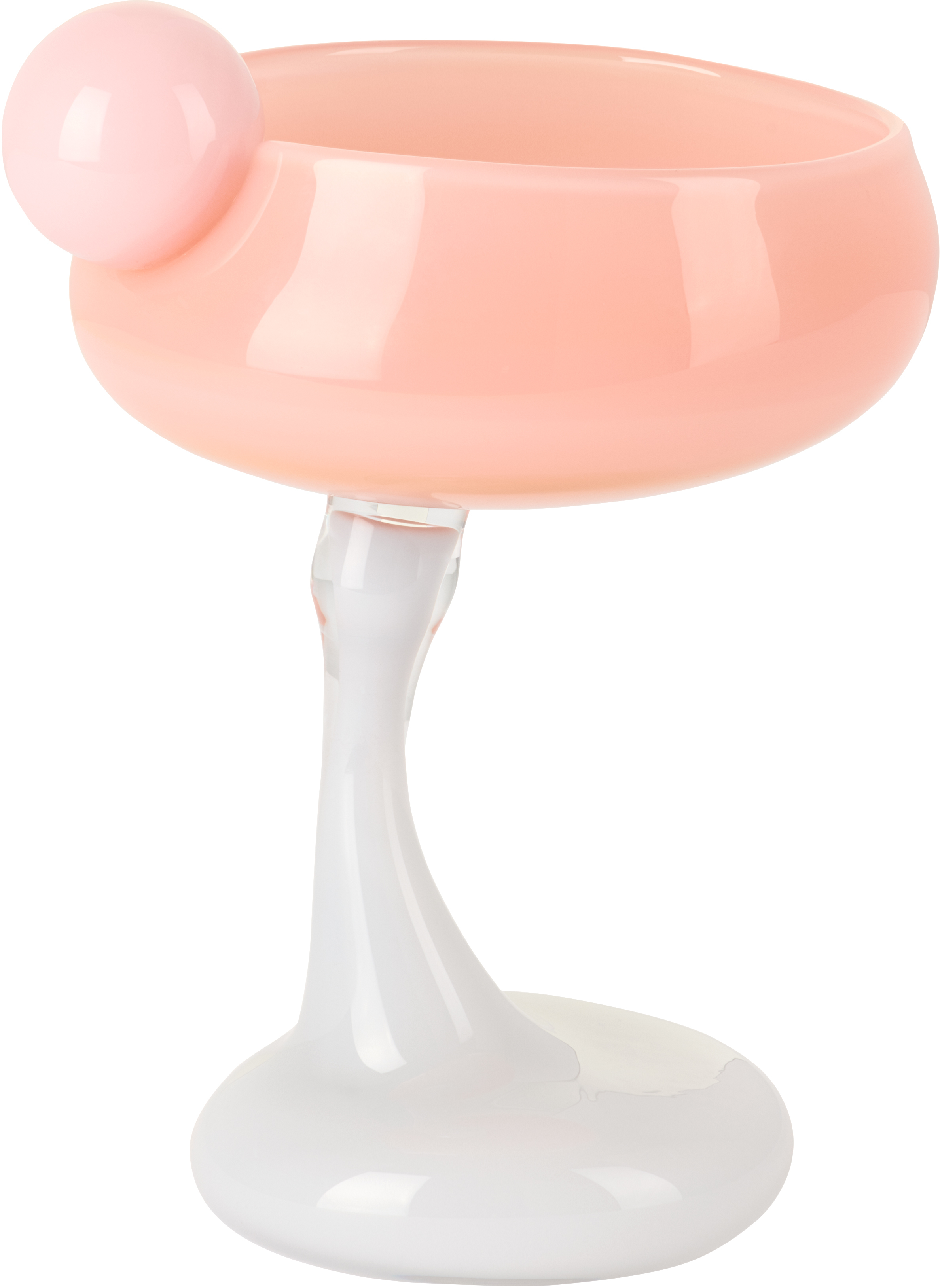 Helle Mardahl Pink & Purple 'the Signature Glass With A Twist' Cocktail Glass In Milky Rose