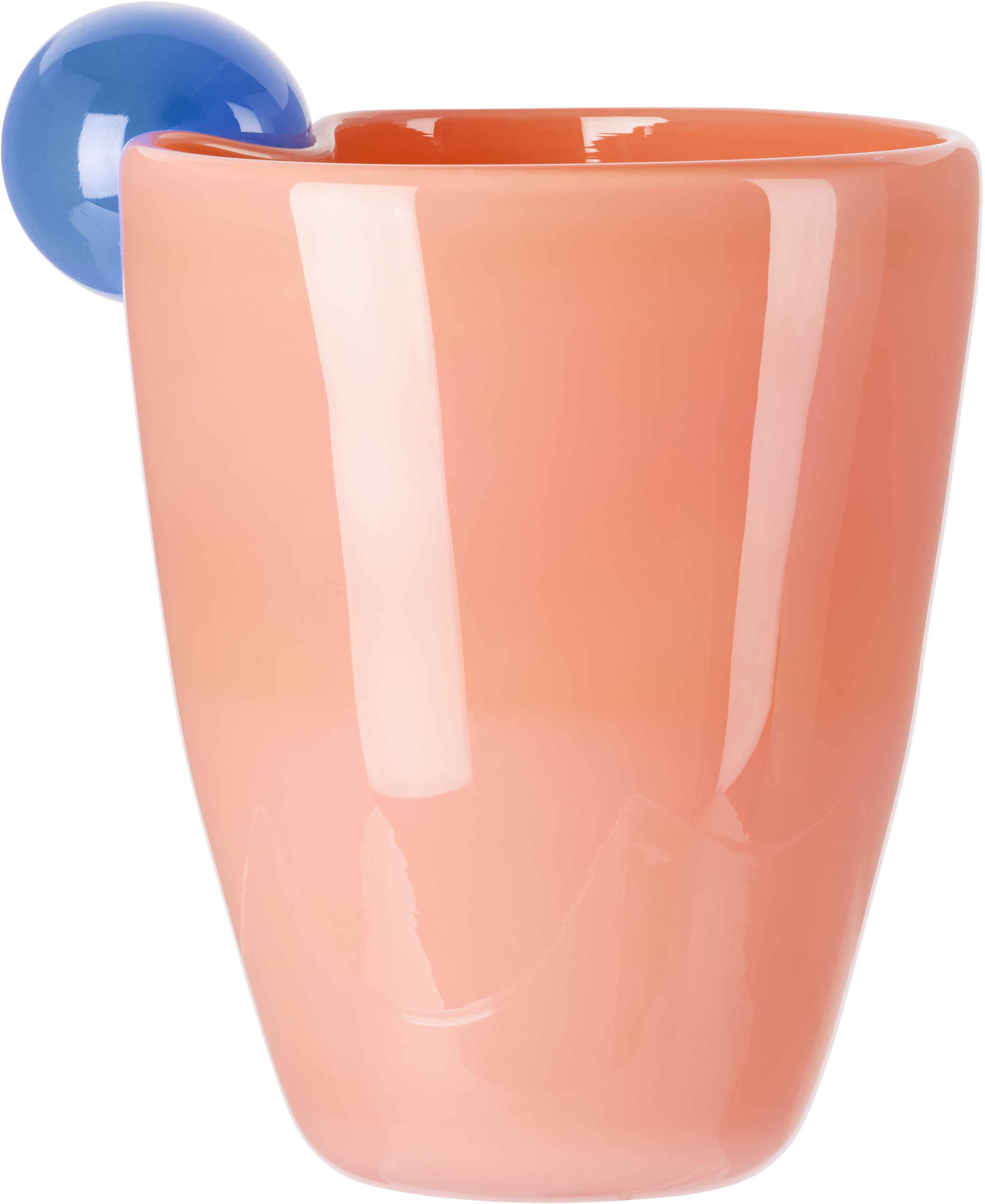 Helle Mardahl Pink & Blue Bon Bon 'the Glass With A Twist' Water Glass In Blue Lollipop & Rhub