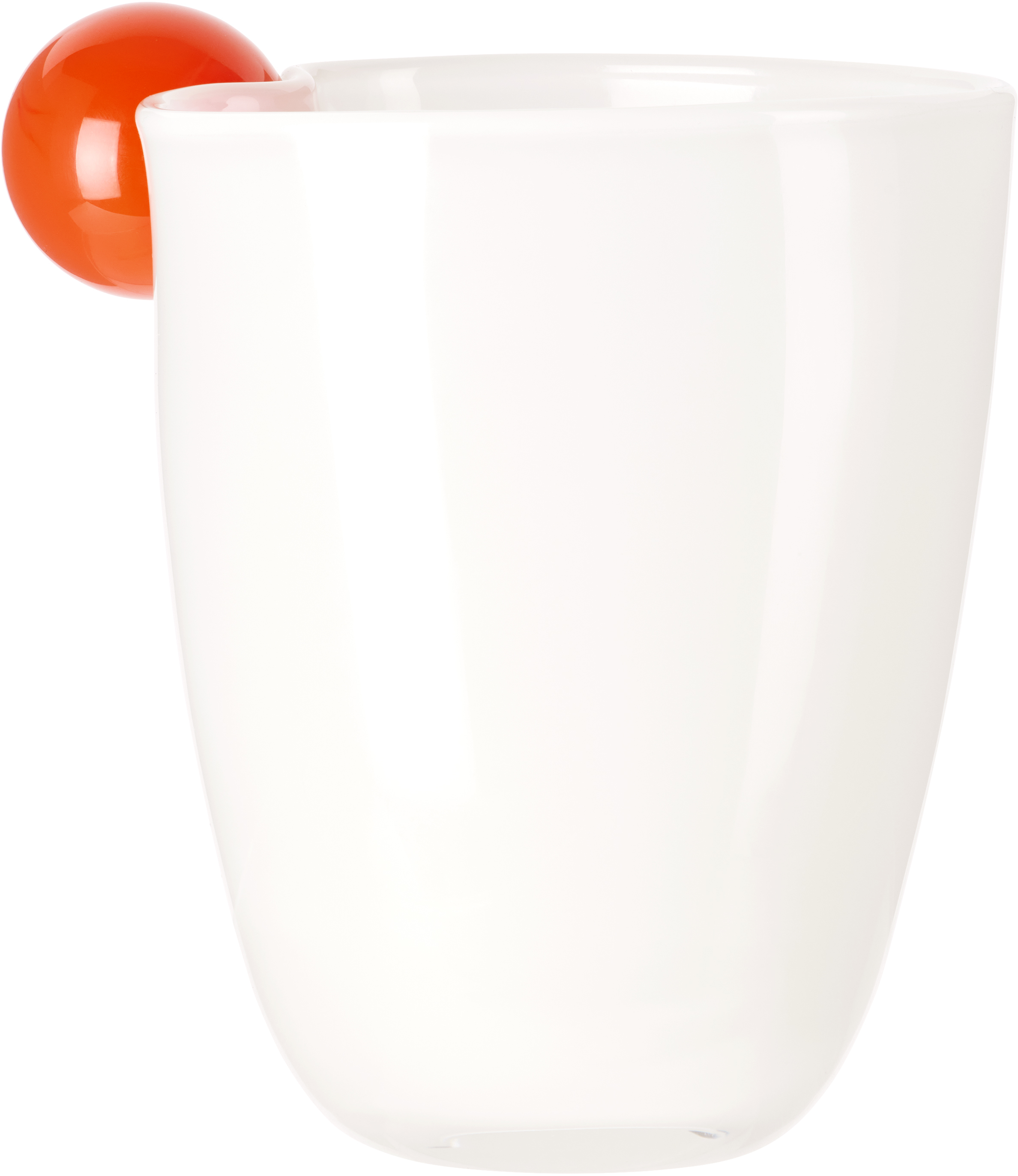 Helle Mardahl Off-white & Orange Bon Bon 'the Glass With A Twist' Water Glass In Grapefruit & Coconut