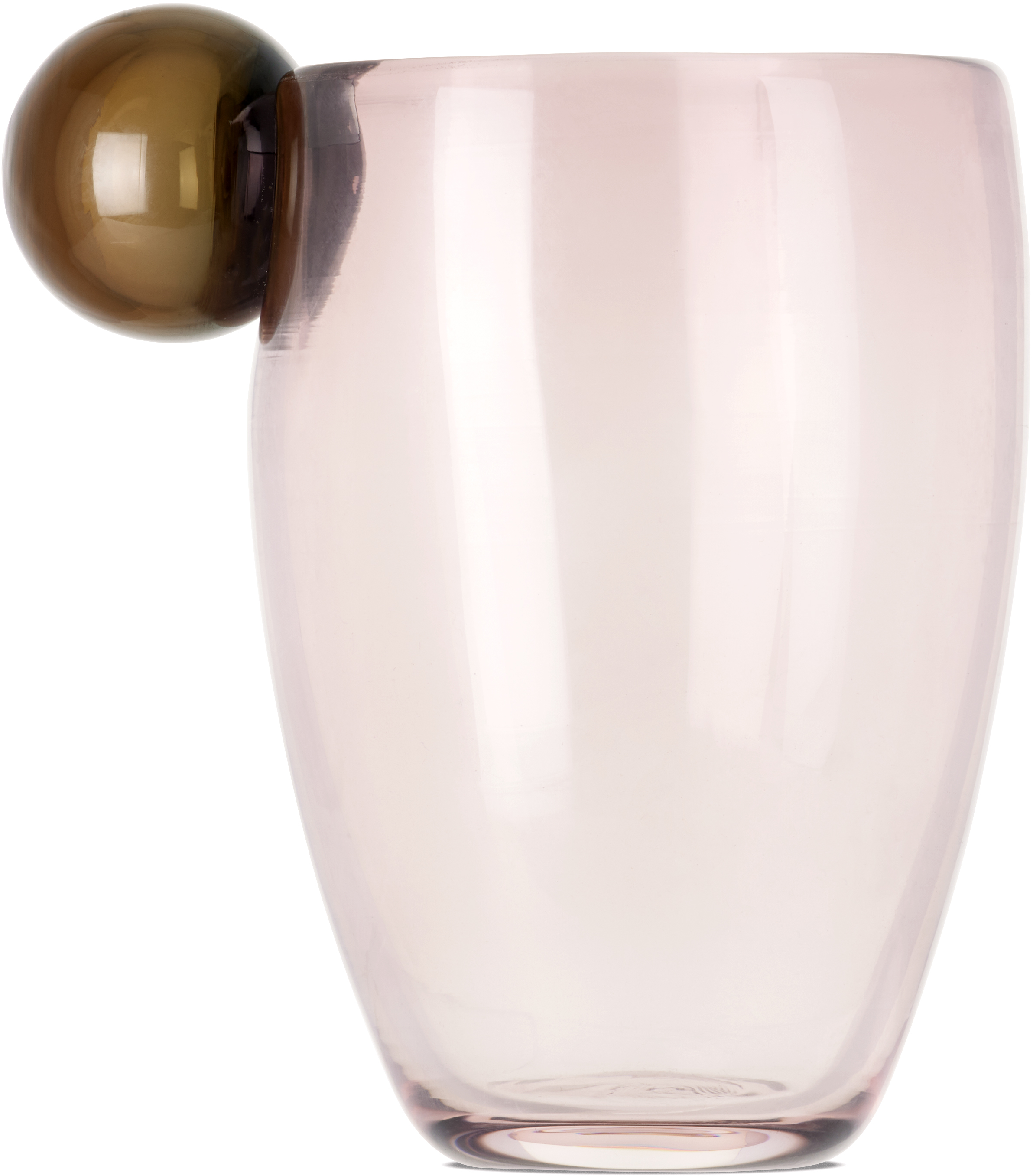 Helle Mardahl Purple & Khaki Bon Bon 'the Glass With A Twist' Water Glass In Neutral