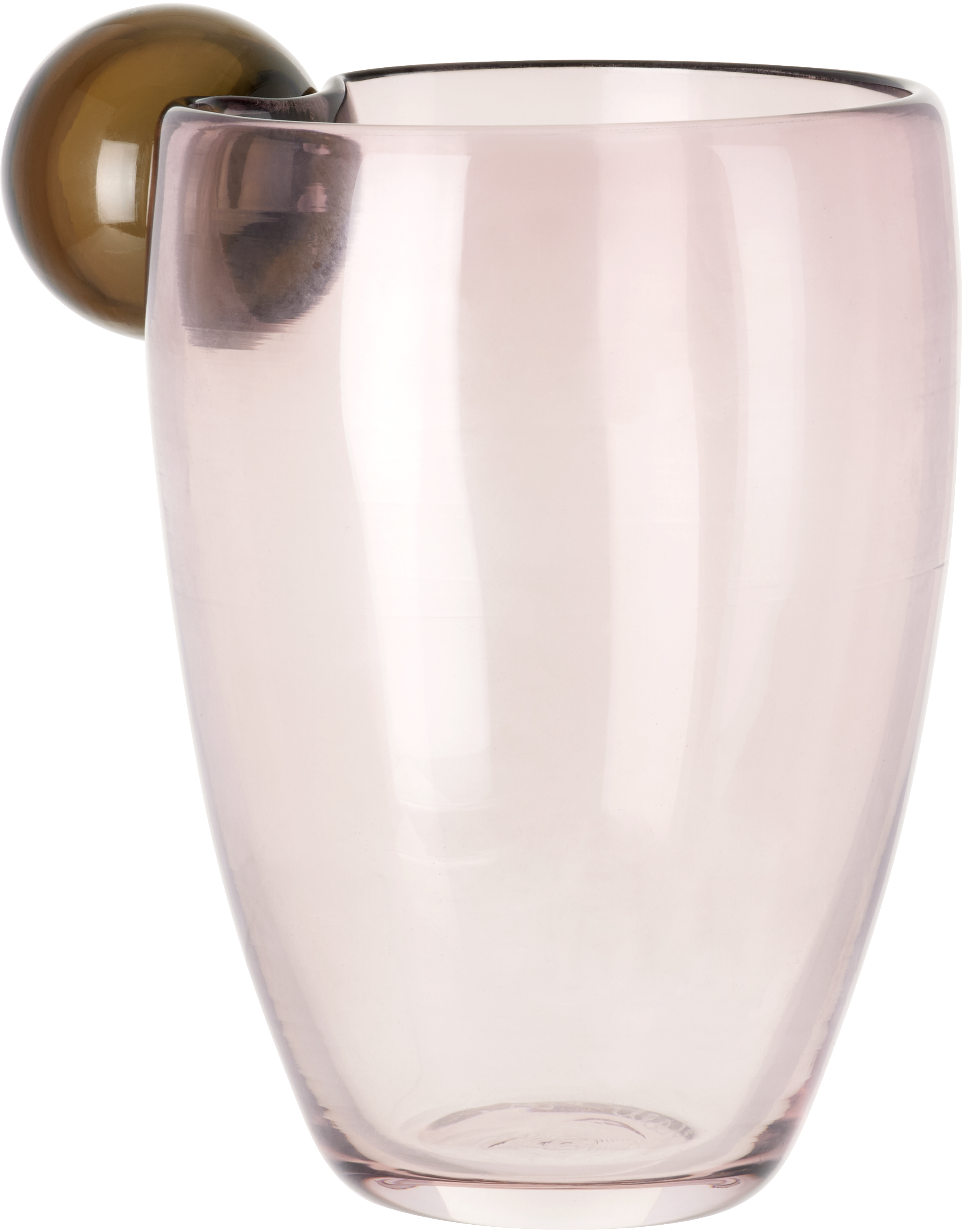 Helle Mardahl Purple & Khaki Bon Bon 'the Glass With A Twist' Water Glass In Olive Punch & Auberg
