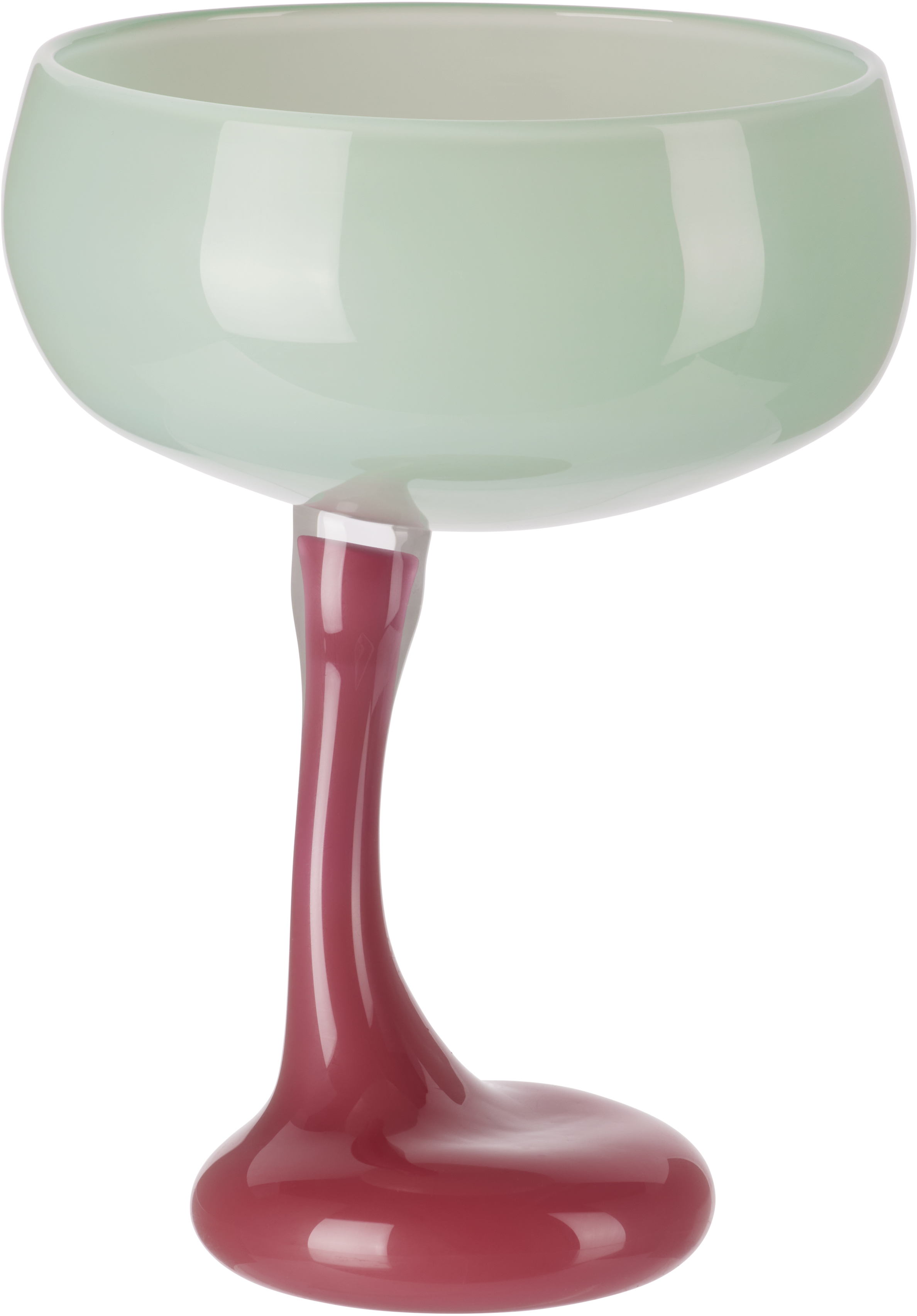 HELLE MARDAHL PURPLE & GREEN BON BON 'THE SIGNATURE GLASS' COCKTAIL GLASS