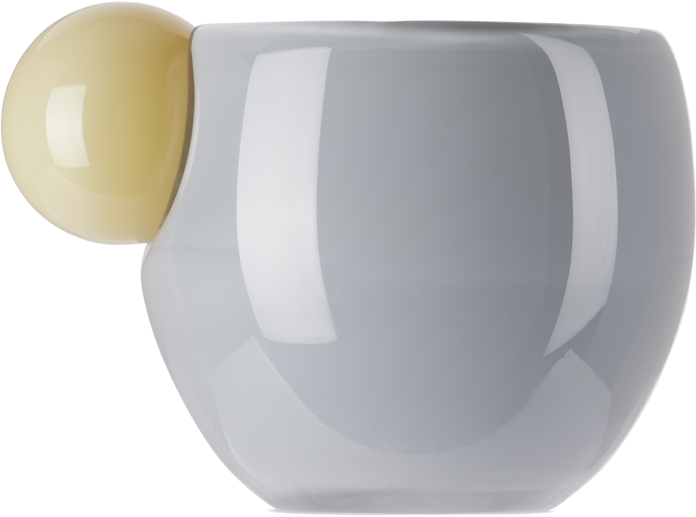 Helle Mardahl Blue & Yellow 'the Cup Medi' Mug In Caramel Apple & Blue