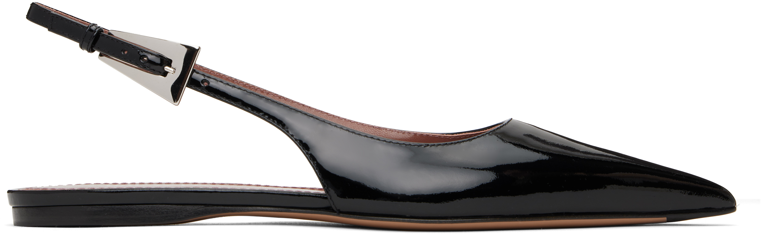 Black Jessica Slingback 10 Flats