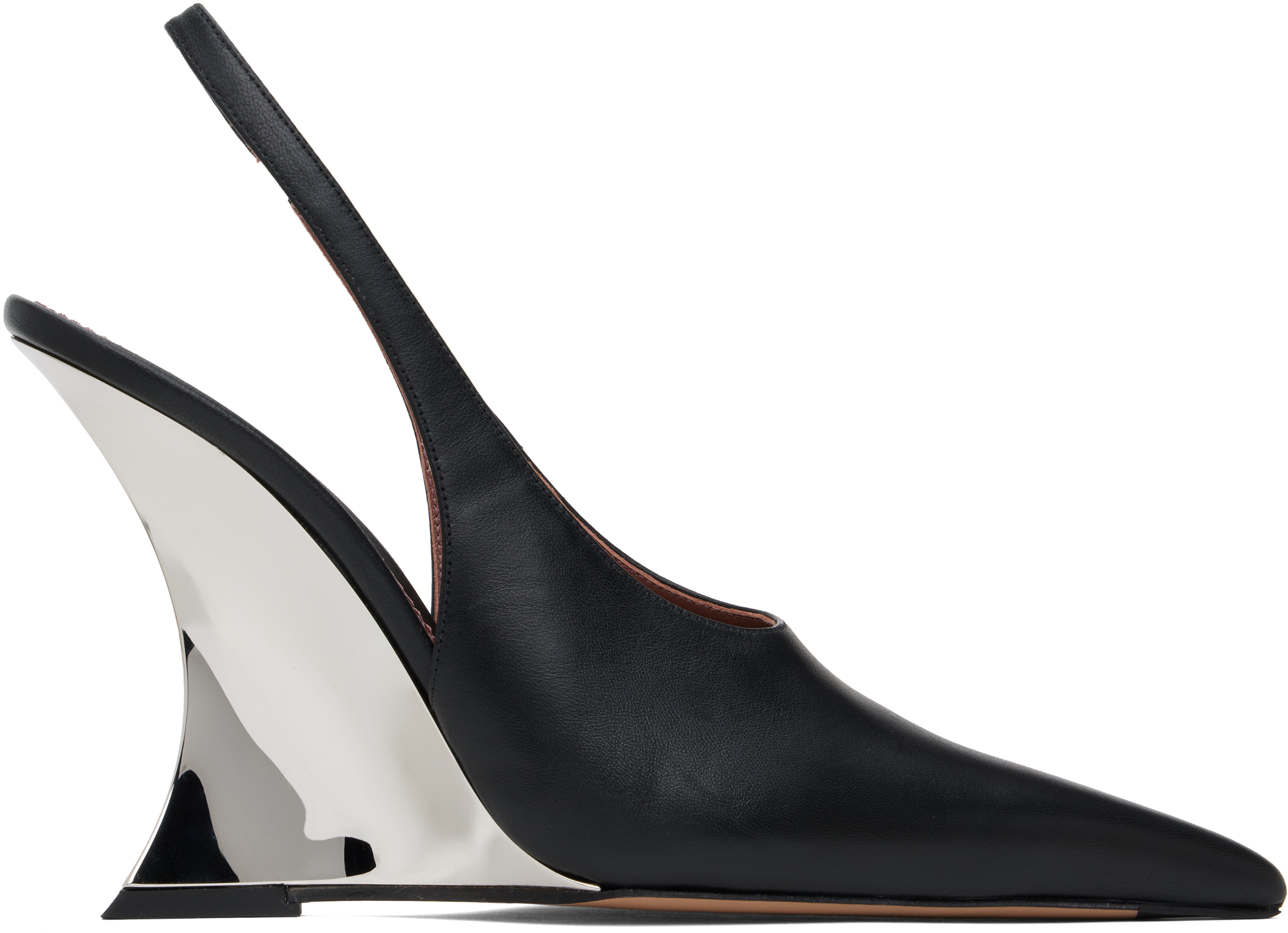 サンダル・ミュール PARIS TEXAS Nina Court shoes - Paris Texas - Silk - Black Black Nina Slingback Heels by Paris Texas on Sale