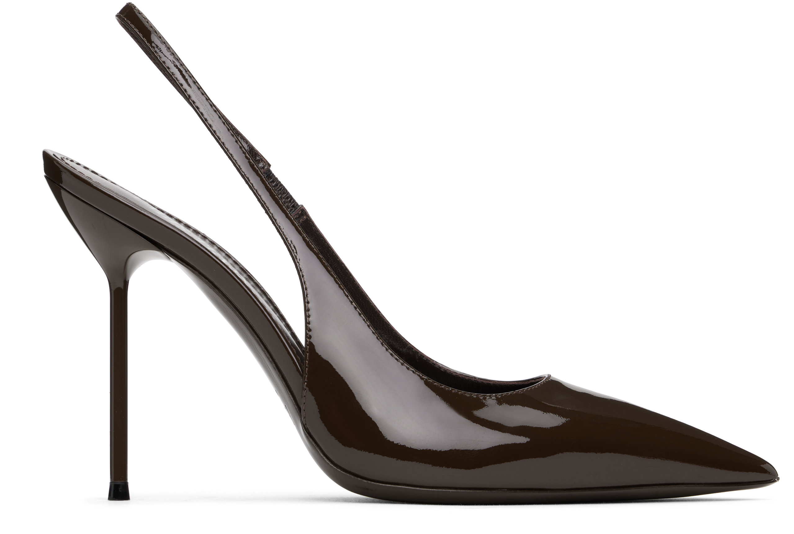 パンプス PARIS TEXAS Dark Brown Leather Lidia Pumps Brown Lidia Slingback Heels by Paris Texas on Sale