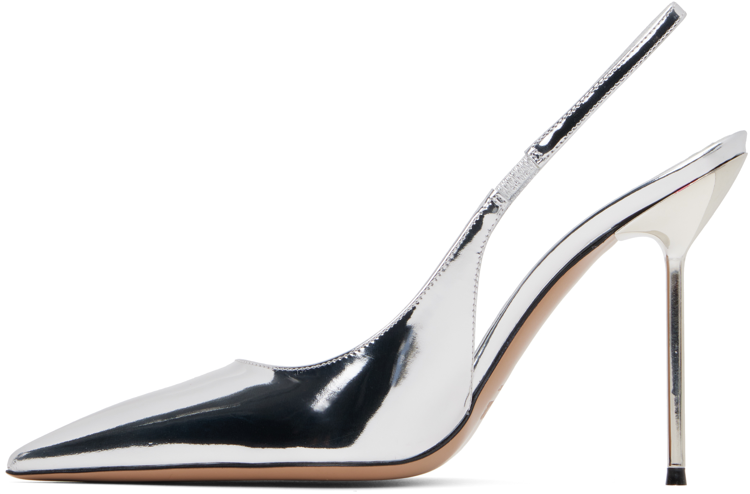 Paris Texas Lidia 115mm Metallic-effect Leather Pumps In Silver