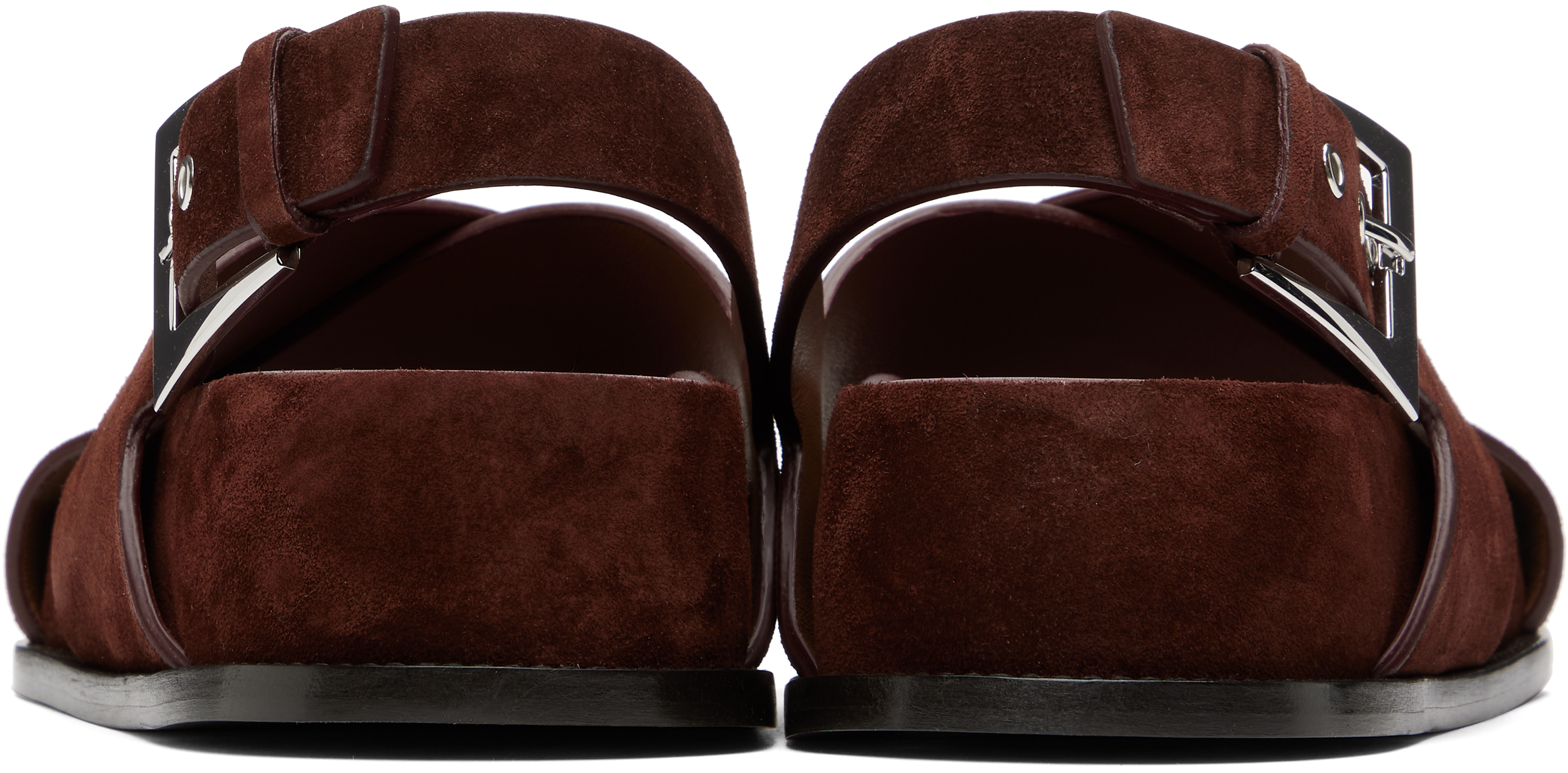 Shop Paris Texas Brown Brooklyn Flat Sandals In Mogano
