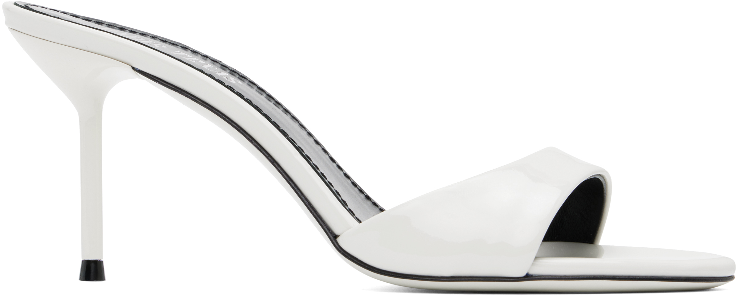 Paris Texas: White Lidia 70 Mules | SSENSE