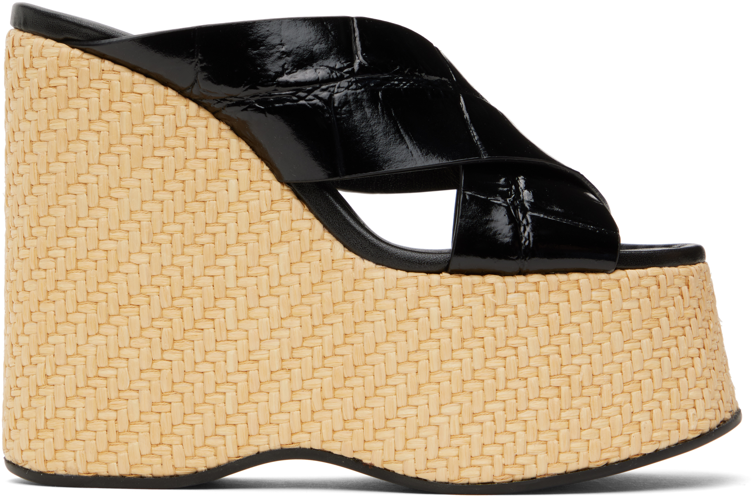 Shop Paris Texas Black Mara Mules In Black-naturale