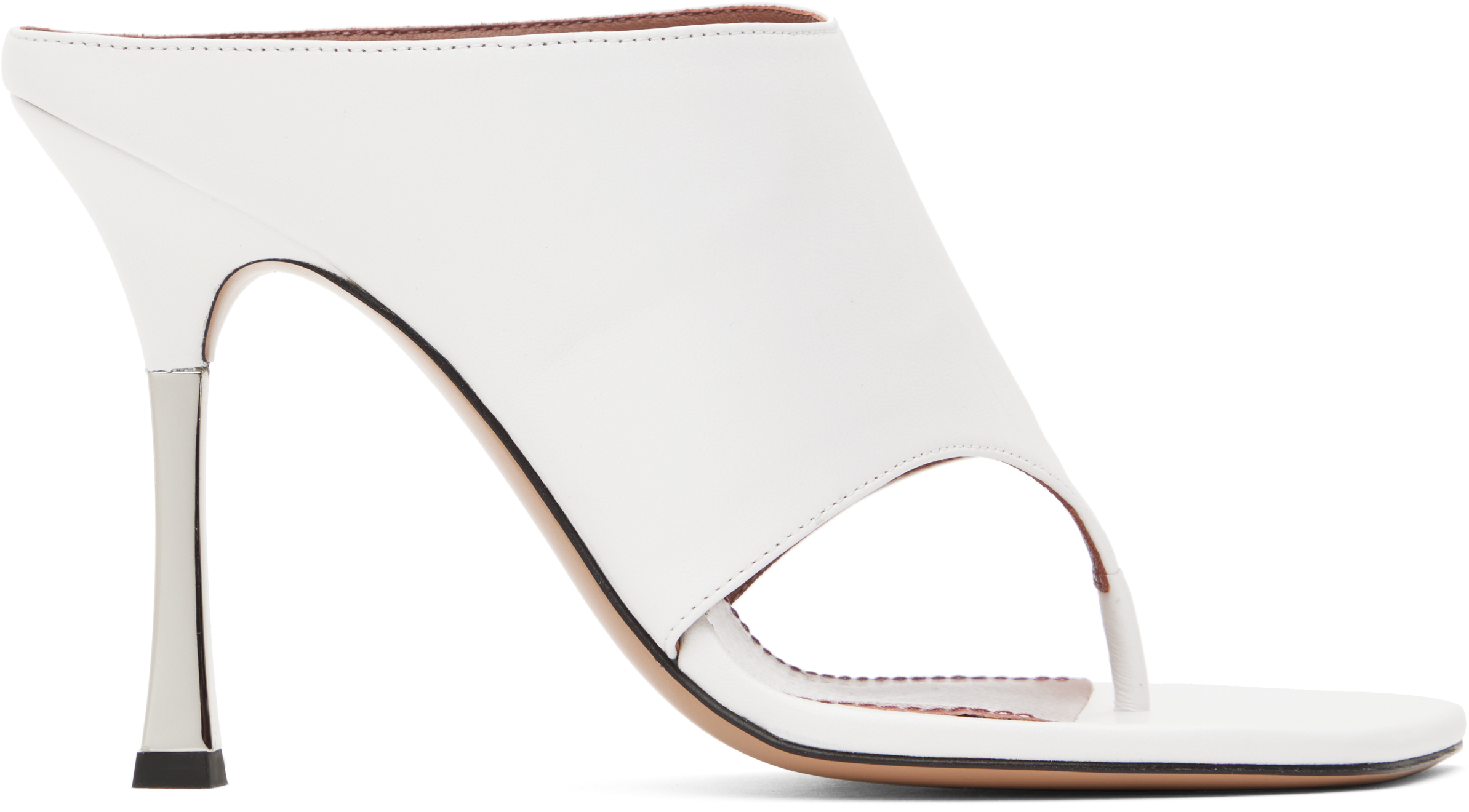 White Lorena Thong 100 Mules