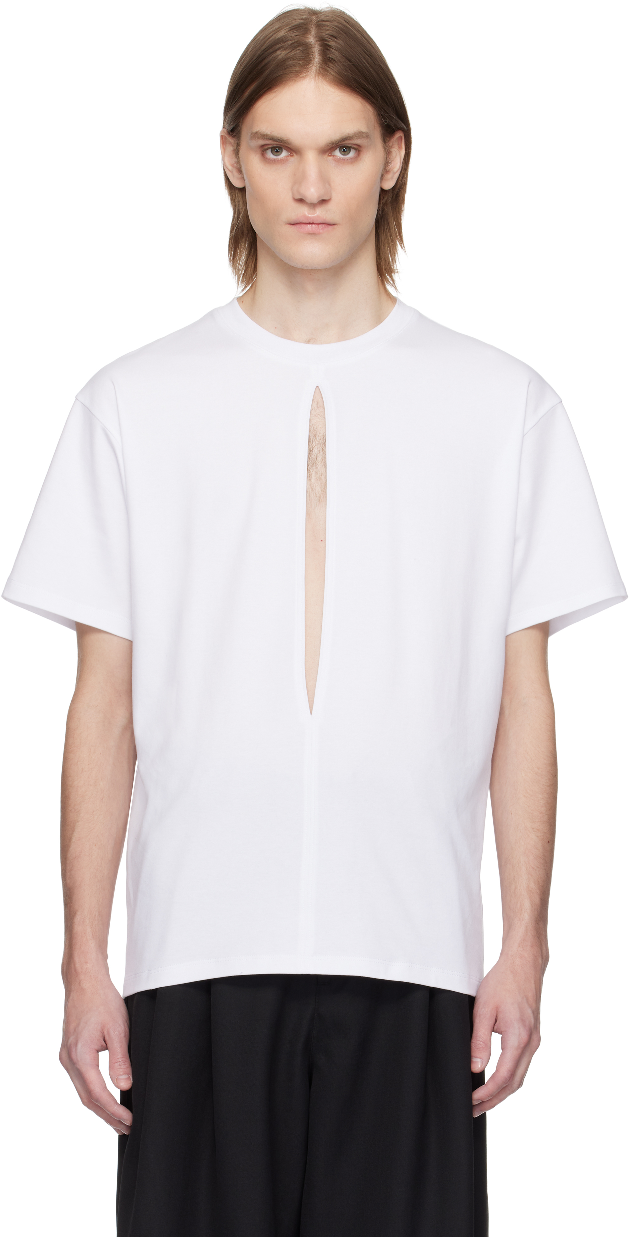 【関税込み】LGN Louis Gabriel Nouchi ホワイト Slash Tシャツ White Slash T-Shirt by LGN Louis Gabriel Nouchi on Sale