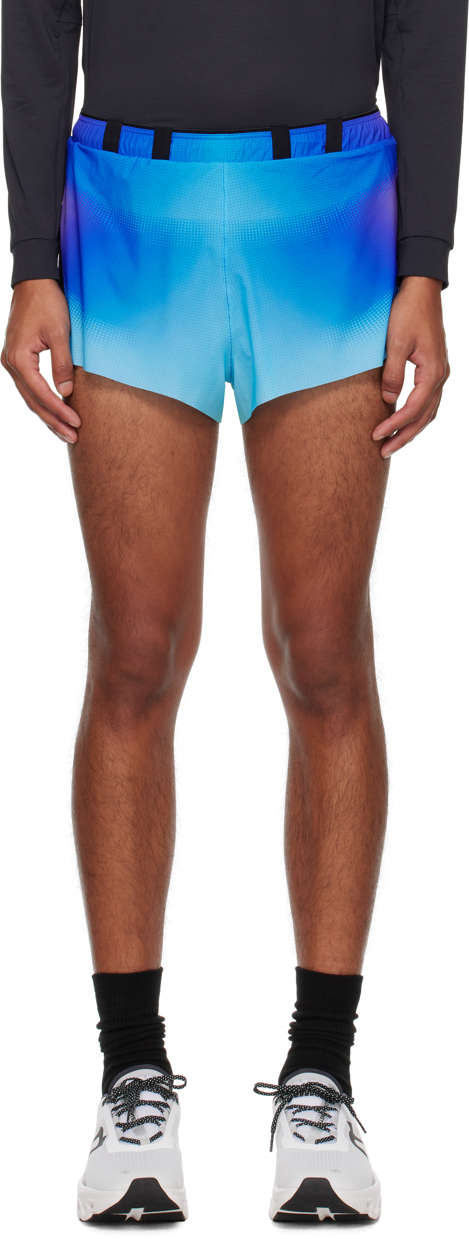 Shop Soar Blue Marathon Shorts In Blue/green