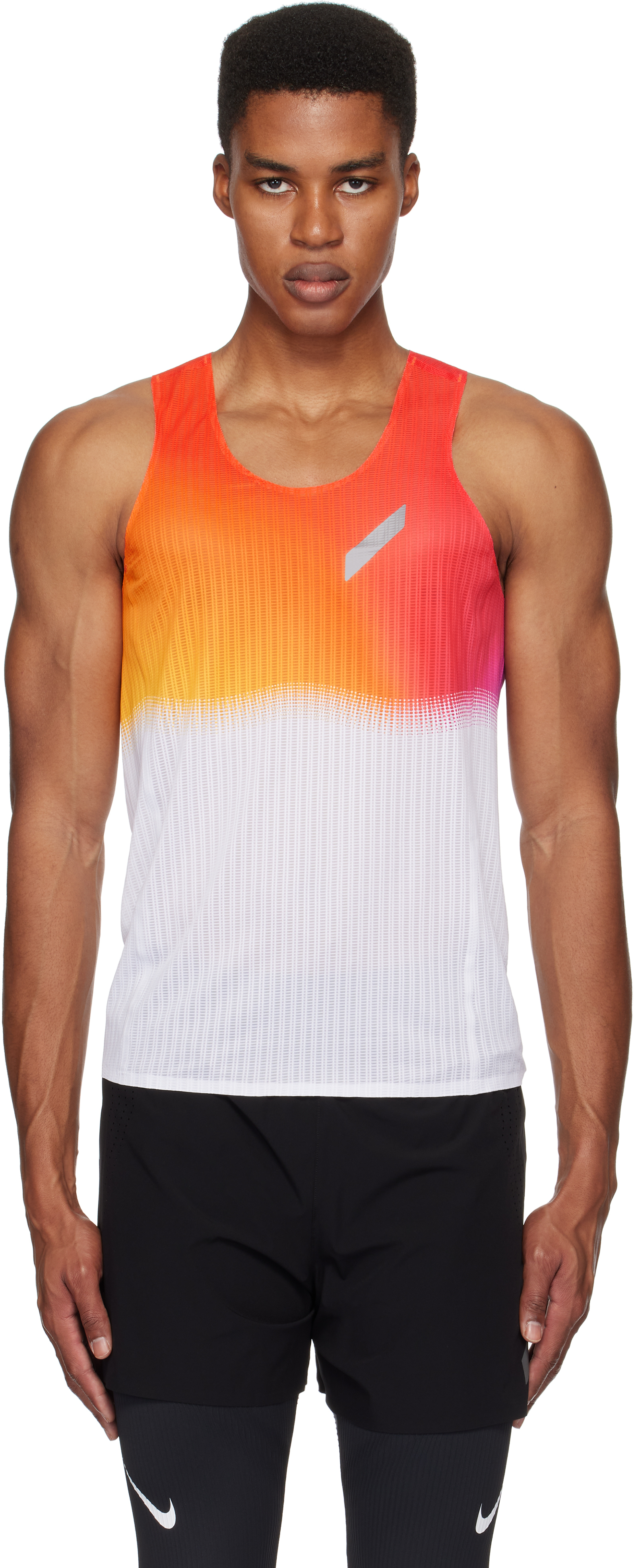 Red & White Race Tank Top