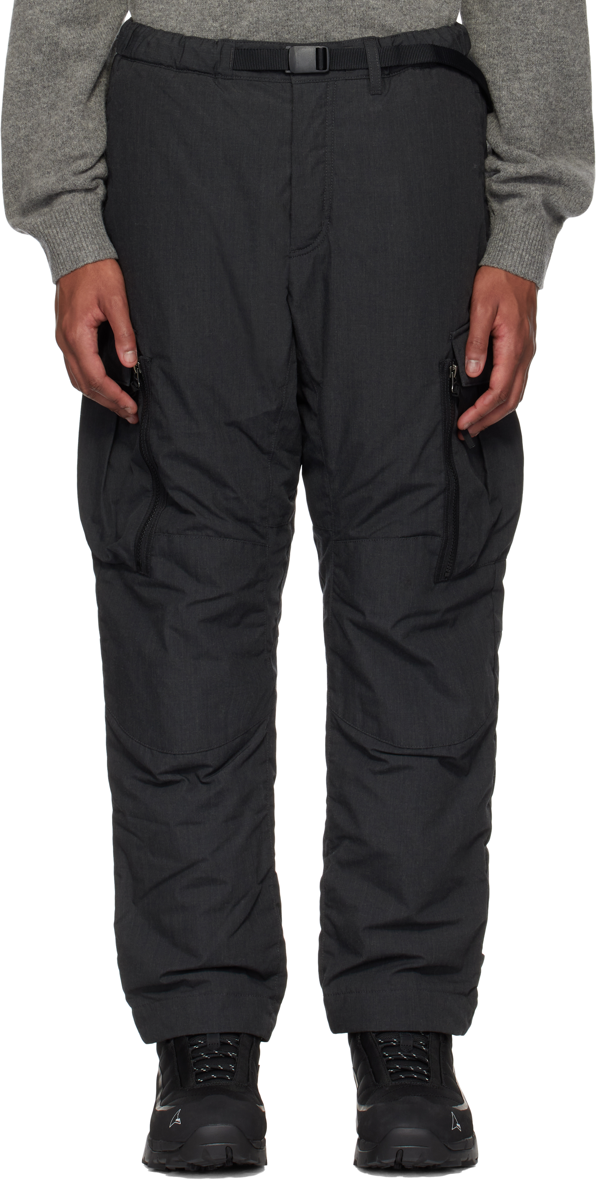 Gray Hinoc Down Cargo Pants