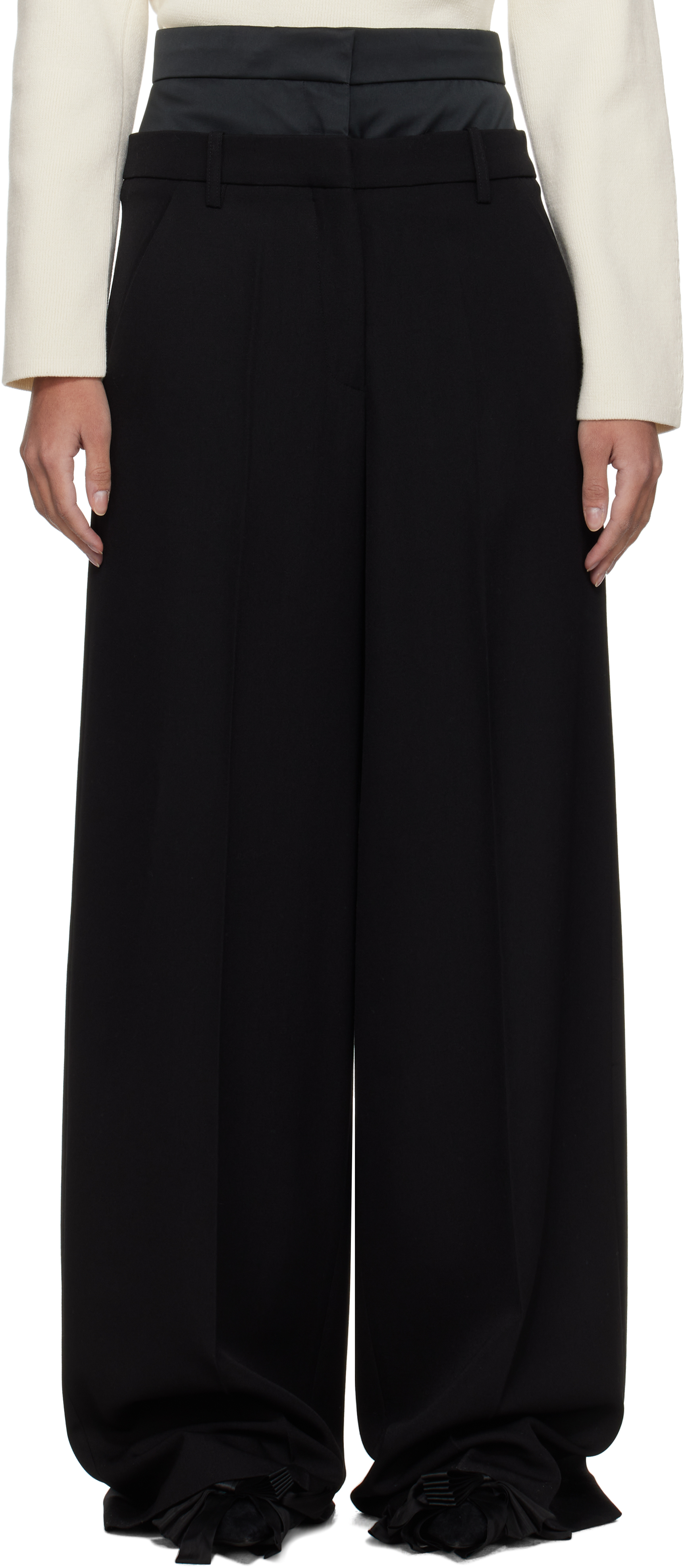 Black Wide Leg Trousers