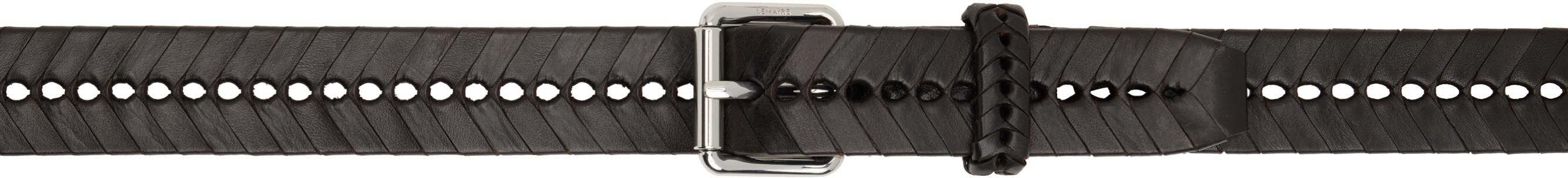Brown Braided 30 Belt by LEMAIRE on Sale