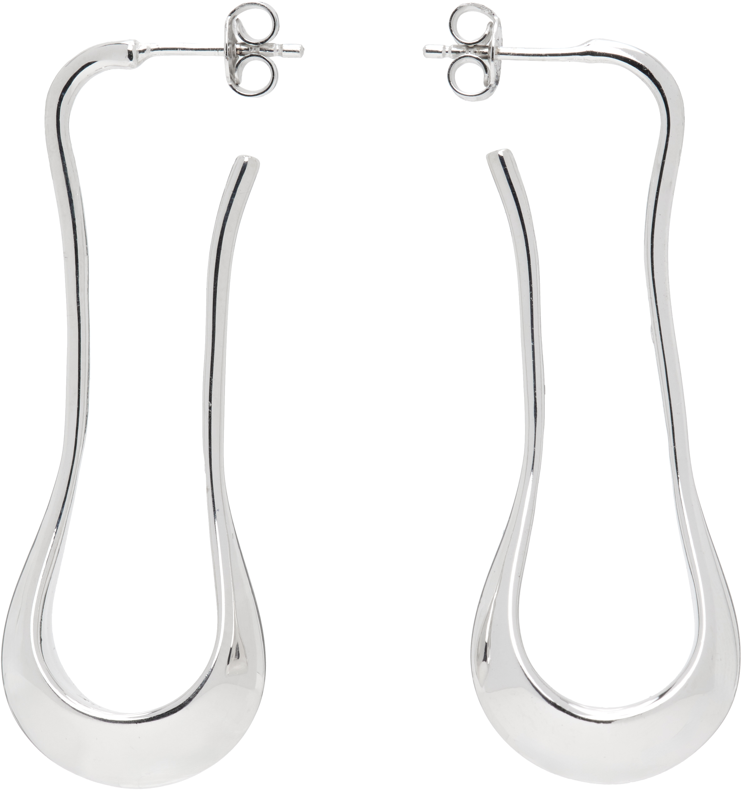 LEMAIRE: Silver Short Drop Earrings | SSENSE