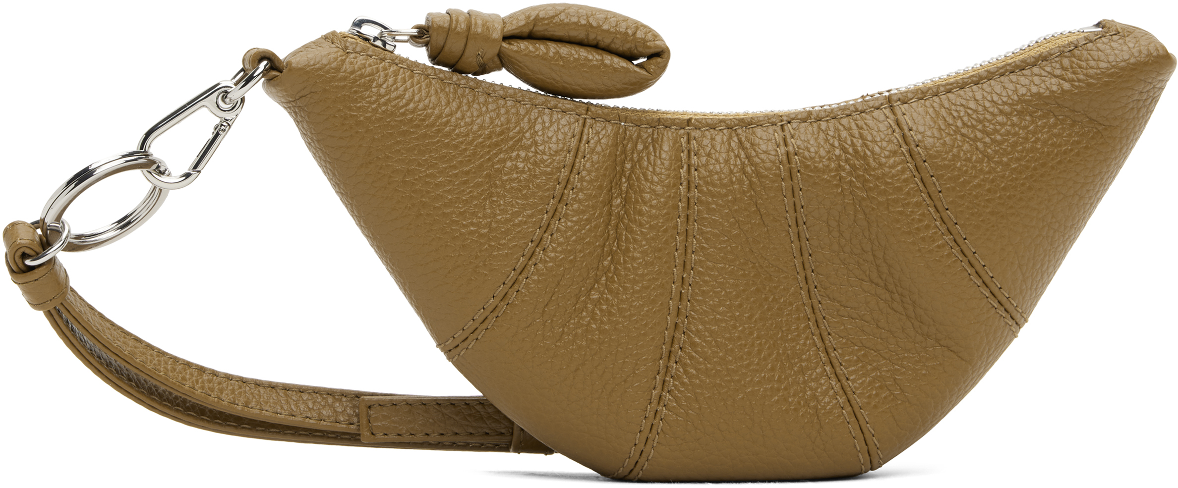 Chalk Croissant Coin Purse Necklace | LEMAIRE