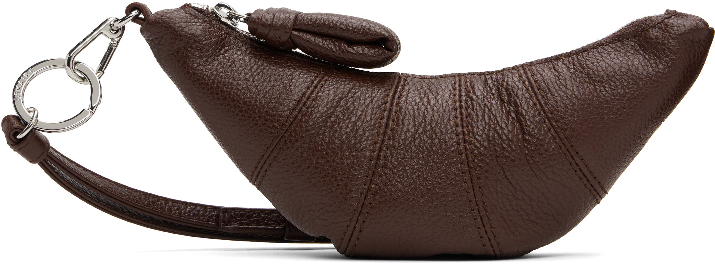 LEMAIRE: Brown Crossbody Croissant Coin Pouch | SSENSE