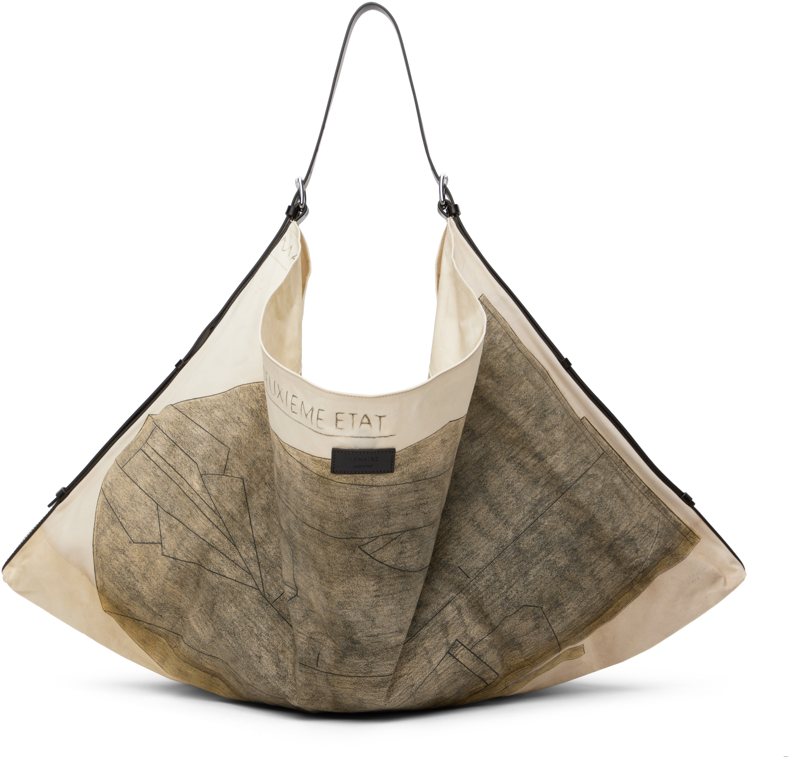 Beige & Khaki Flag Bag